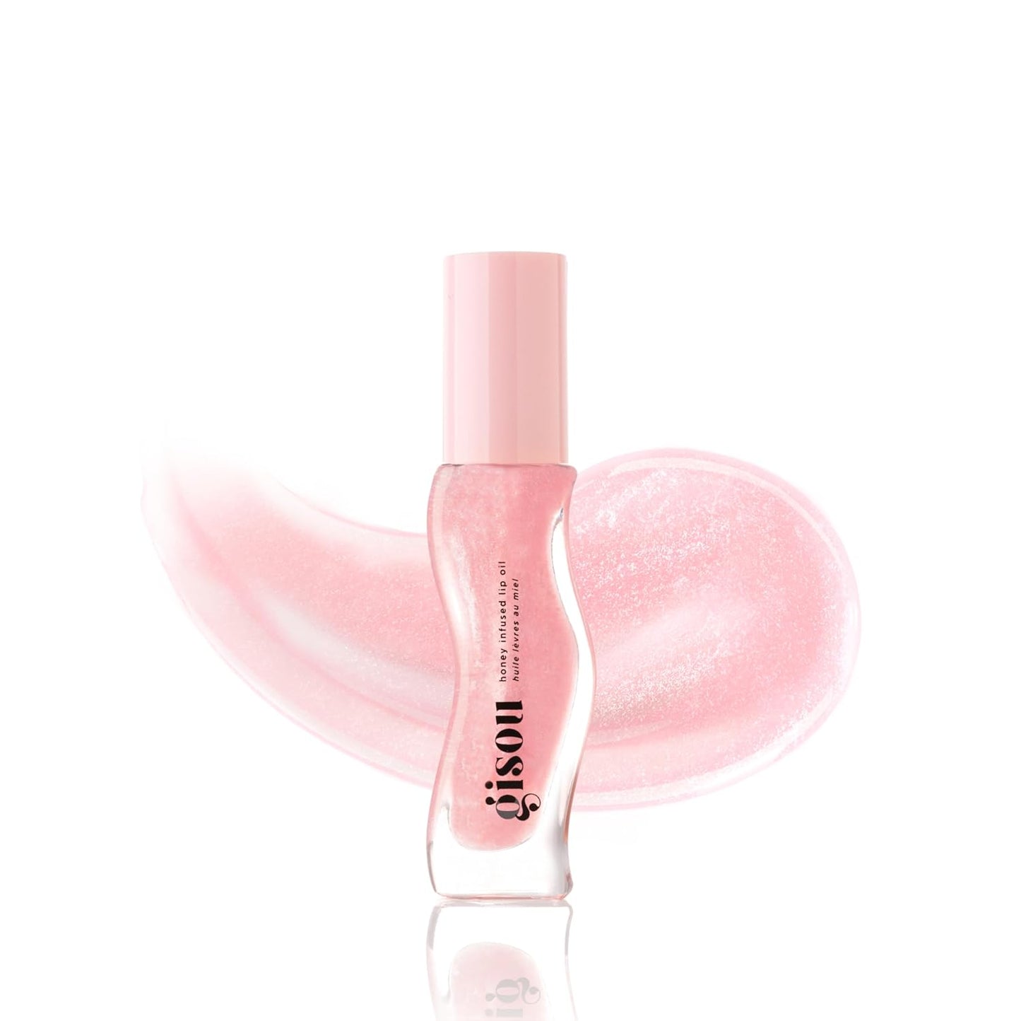 Gisou Honey Infused Hydrating Lip Oil, Nourishing Lip Moisturizer for Dry Lips, 0.27 fl oz (Watermelon Sugar)