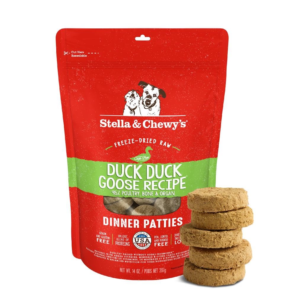 Stella & Chewy's Freeze-Dried Raw Dinner Patties - Dandy Lamb Recipe - High Protein Grain-Free Puppy & Dog Food - Perfect For Picky Eaters - 5.5 oz