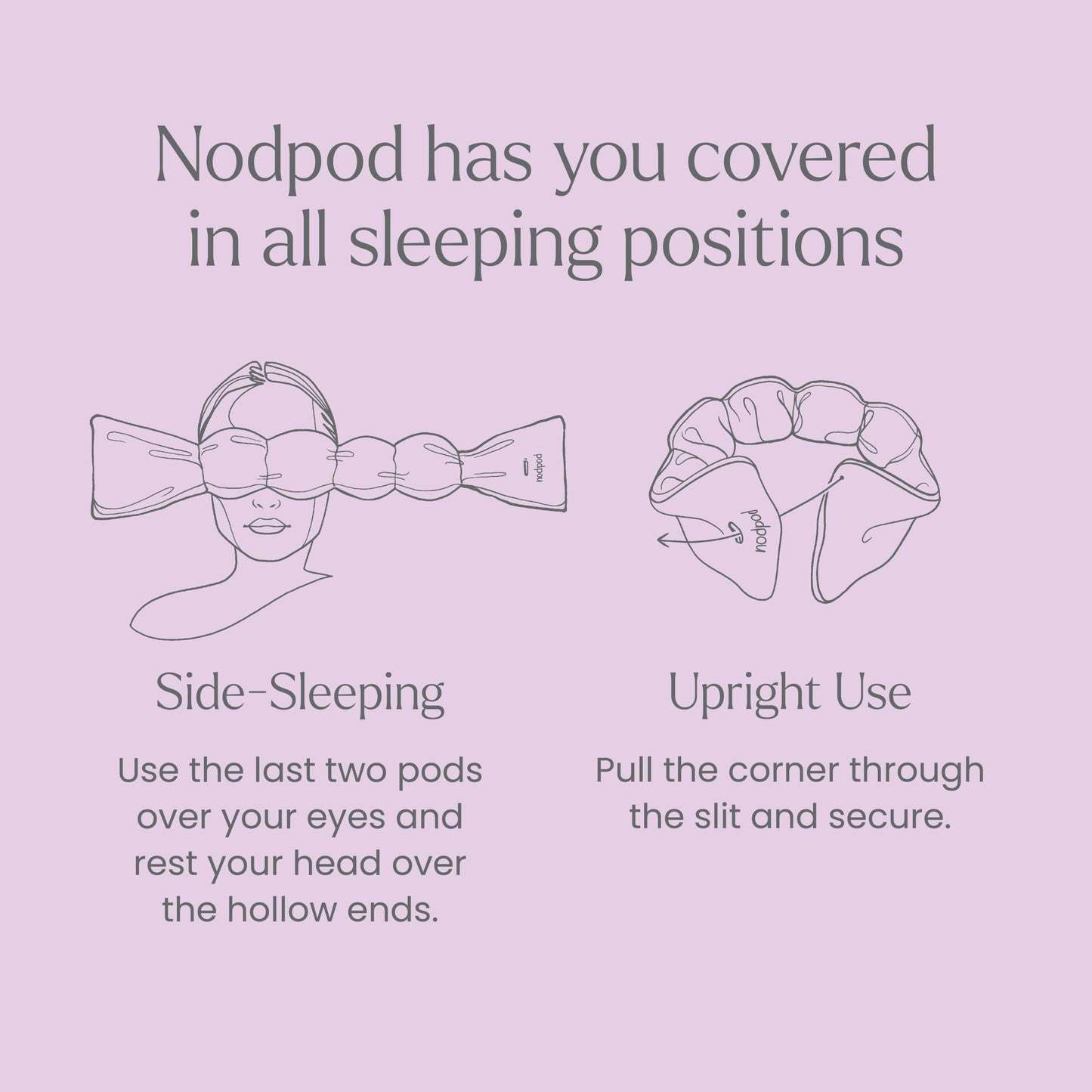 Nodpod Gentle Pressure Sleep Mask | Patented Light Blocking Design for Sleeping, Traveling & Relaxation - Black Onyx