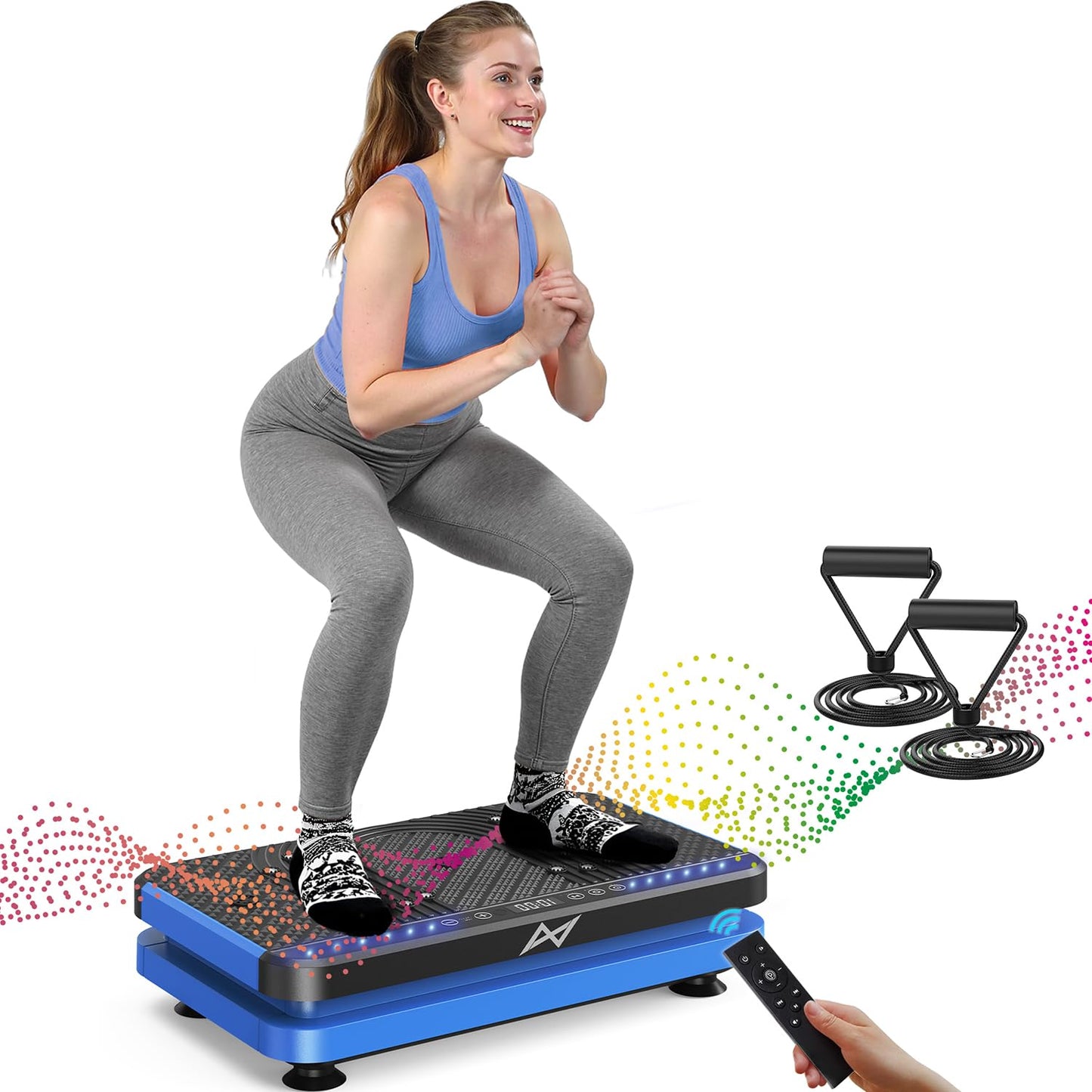 AXV Vibration Plate Fitness Platform Exercise Machine Vibrating Shaking Full Body Shaker Workout Vibrate Stand Shake Board Sport Gym for Weight Loss Fat Burner for Women Men