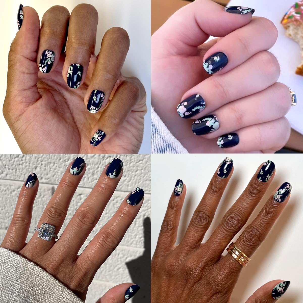 Olive & June Instant Mani Press On Nails (Glue) | 42 Fake Nails, 21 Sizes | Non-Toxic, Long-Lasting | Recycled Materials | Realistic Look