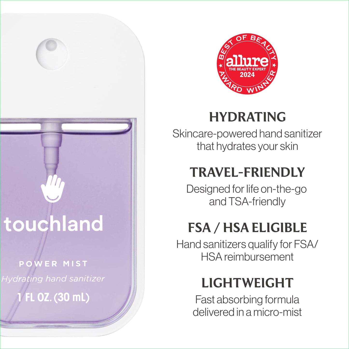 Touchland Special Edition Confetti Cake Mist + Frosted Sparkle Case Set, Scented & Stylish Hydrating Hand Sanitizer Spray Bundle, Travel Size, Dye Free, Amazon Exclusive