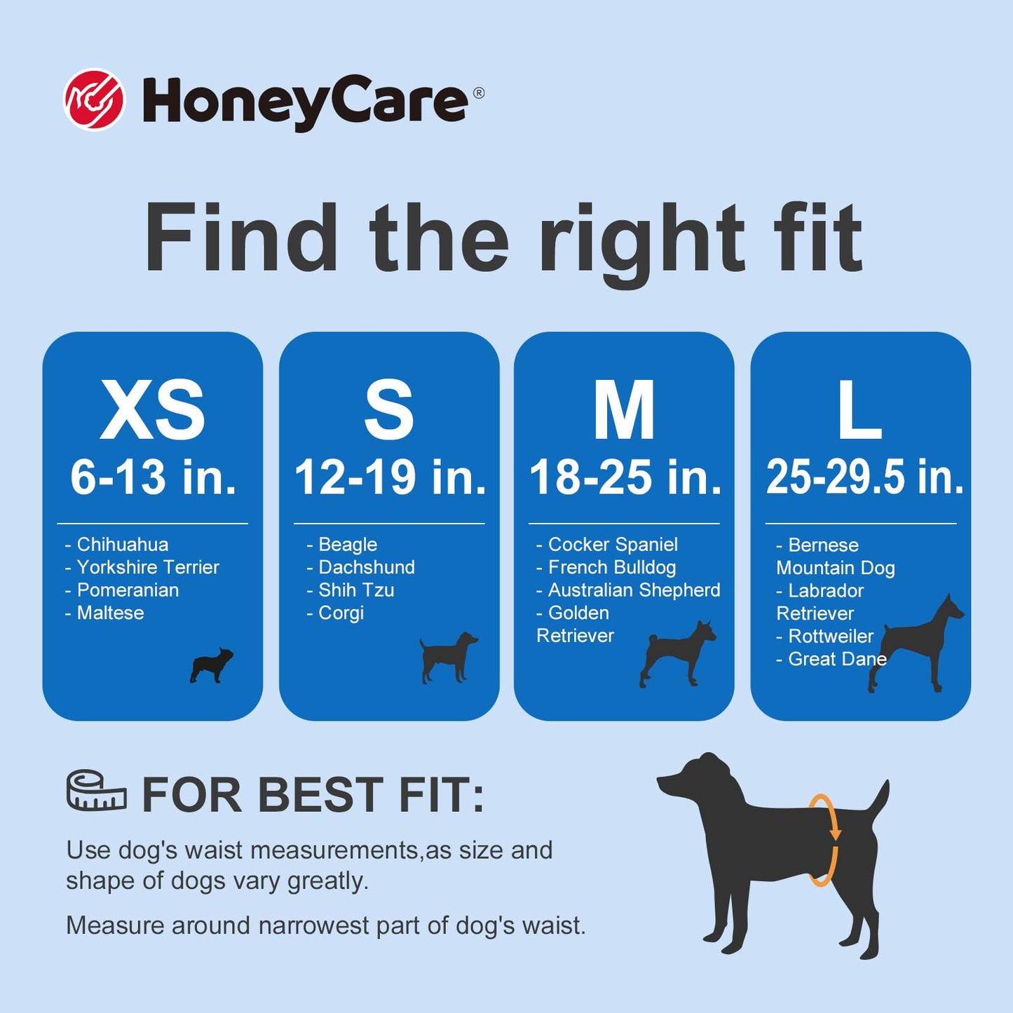 HONEY CARE All-Absorb A26 Male Dog Wrap, 50 Count, Small