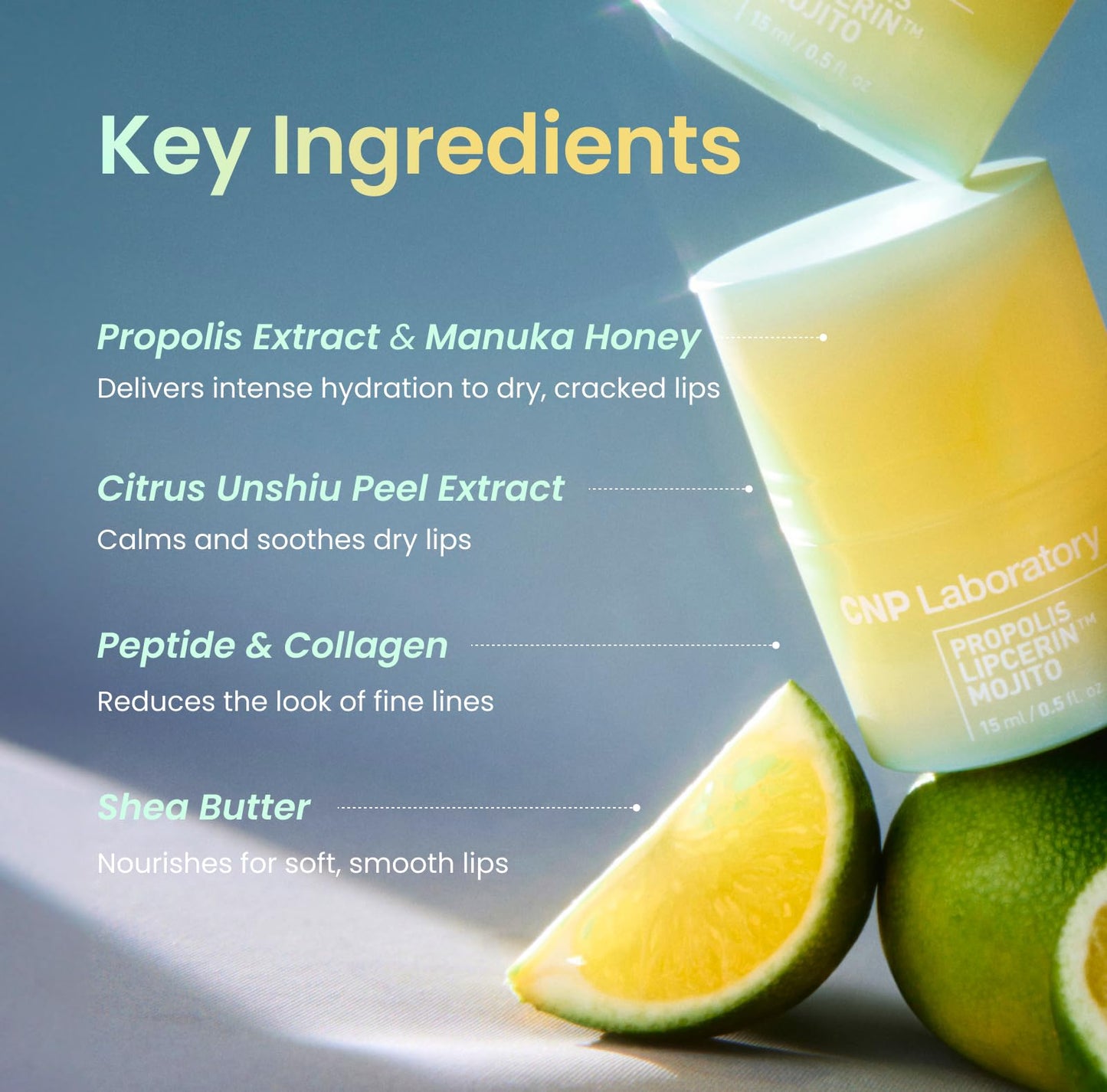 CNP Honey Lip Butter - Propolis Lipcerin™ 01 Original, Hydrating Overnight Manuka Lip Balm & Mask, 12hr Long-Lasting Moisture, Stocking Stuffers, Gifts for Women, 0.5 fl.oz.