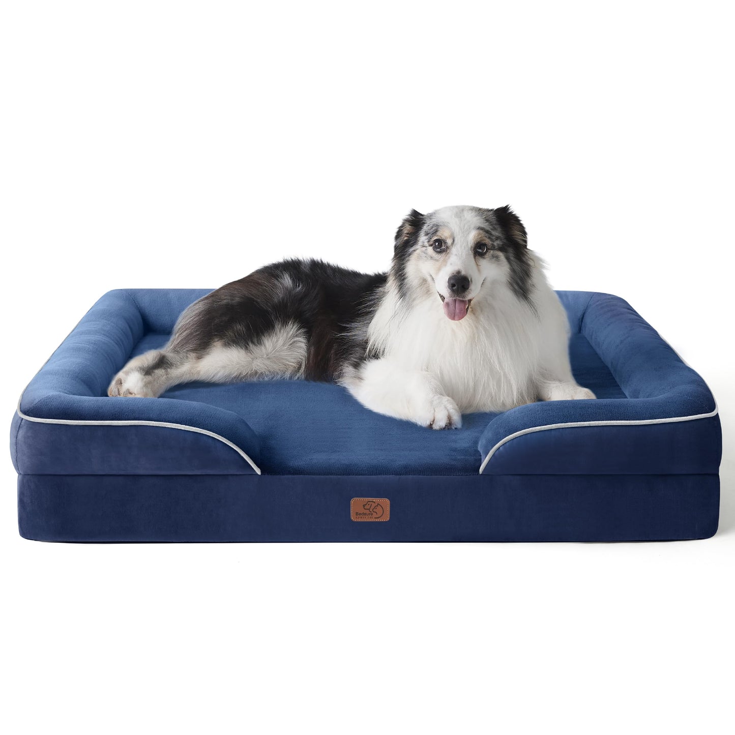 Bedsure Orthopedic Dog Beds Large Sized Dog - Washable Large Dog Cat Bed Waterproof, Comfort Dogs Couch Sofa with Washable Removable Cover, Pet Bed with Nonskid Bottom, Grey, 35"