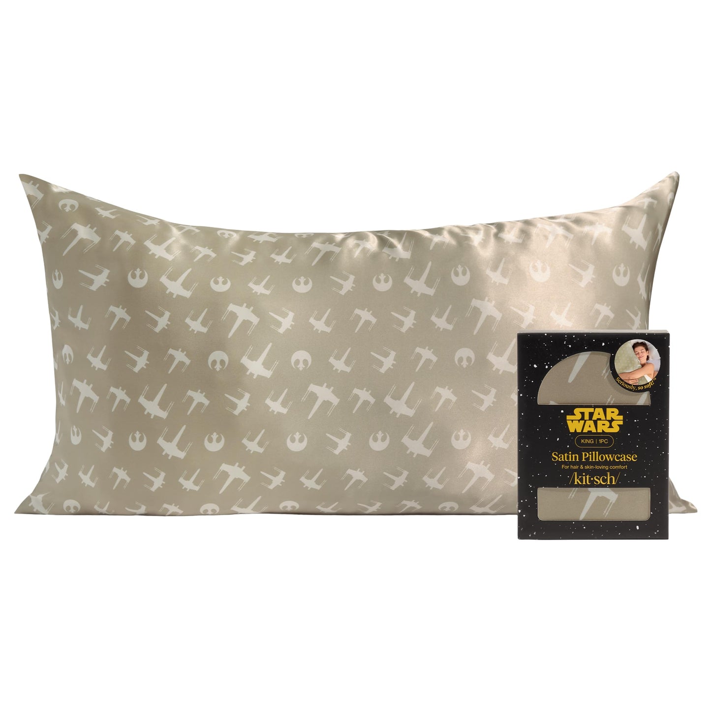 Kitsch x Elf North Pole - Satin Pillowcase with Zipper for Hair & Skin – Softer Than Silk, Cooling Pillow case, Wrinkle-Free, Machine Washable, Queen/Standard (19x26)