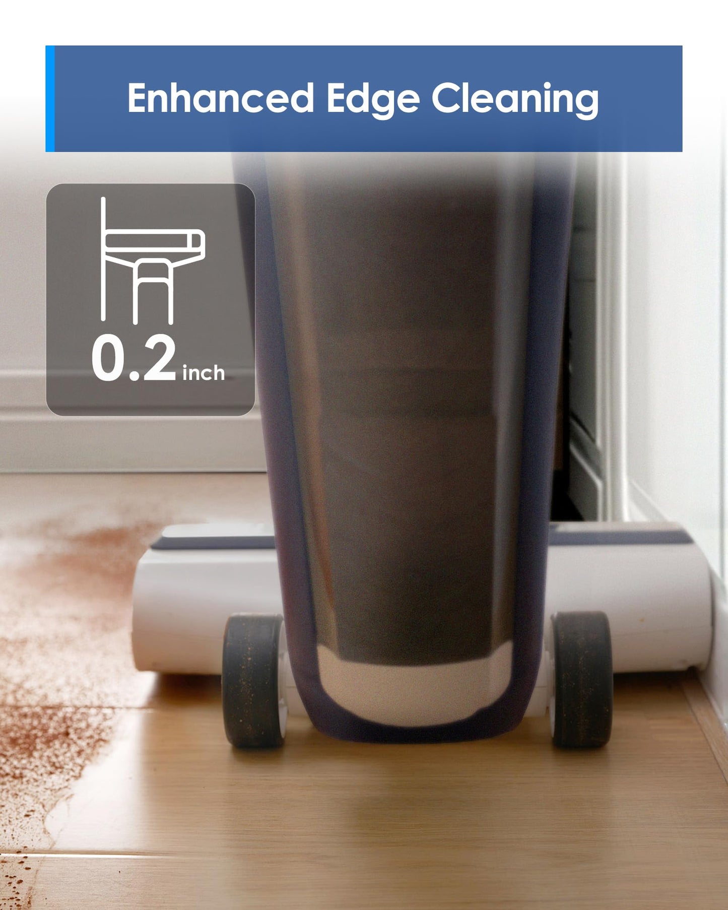 Tineco Floor ONE S5 Smart Cordless Wet Dry Vacuum Cleaner and Mop for Hard Floors, Digital Display, Long Run Time, Great for Sticky Messes and Pet Hair, Space-Saving Design, Blue