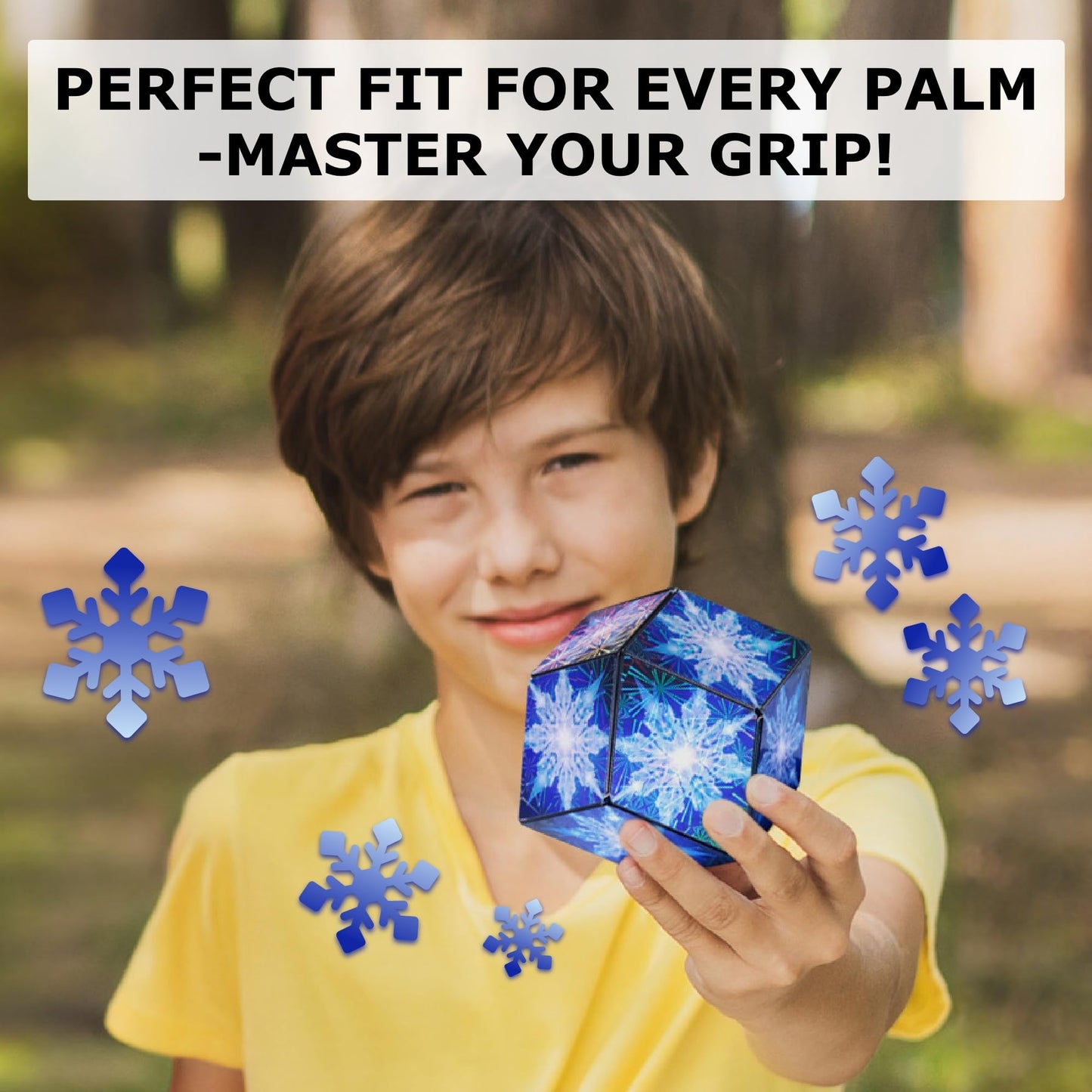 SHASHIBO Shape Shifting Box - Award-Winning Fidget Toy w/ 36 Rare Earth Magnets - Fidget Cube Transforms Into Over 70 Shapes, Sensory Toy Gift for Kids, Teens, and Adults (Vapor)