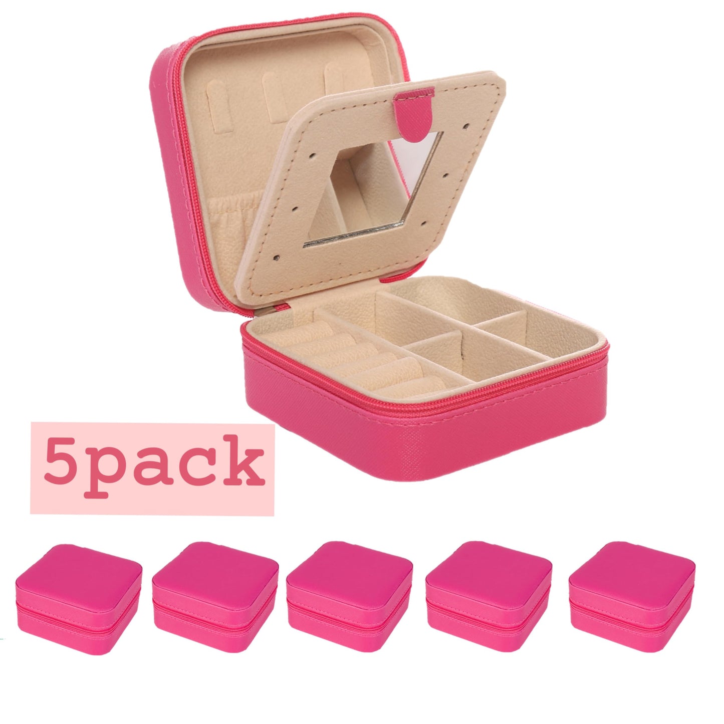 KElofoN Travel jewelry case Travel jewelry box Travel Jewelry Organizer Small box Gift for Girls Women with Mirror(Green)