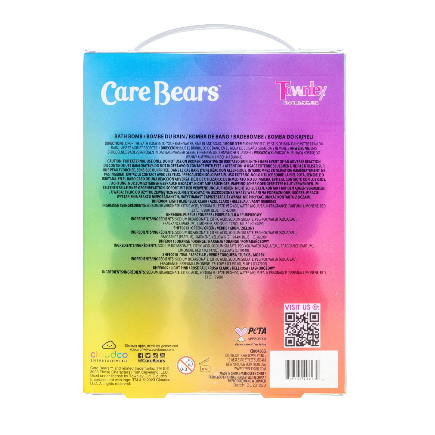 Hot Wheels 6 Piece Bath Bombs for Kids, Bubble Gum Scented, Bath Toys for Kids, Ages 3+, by Townley Girl