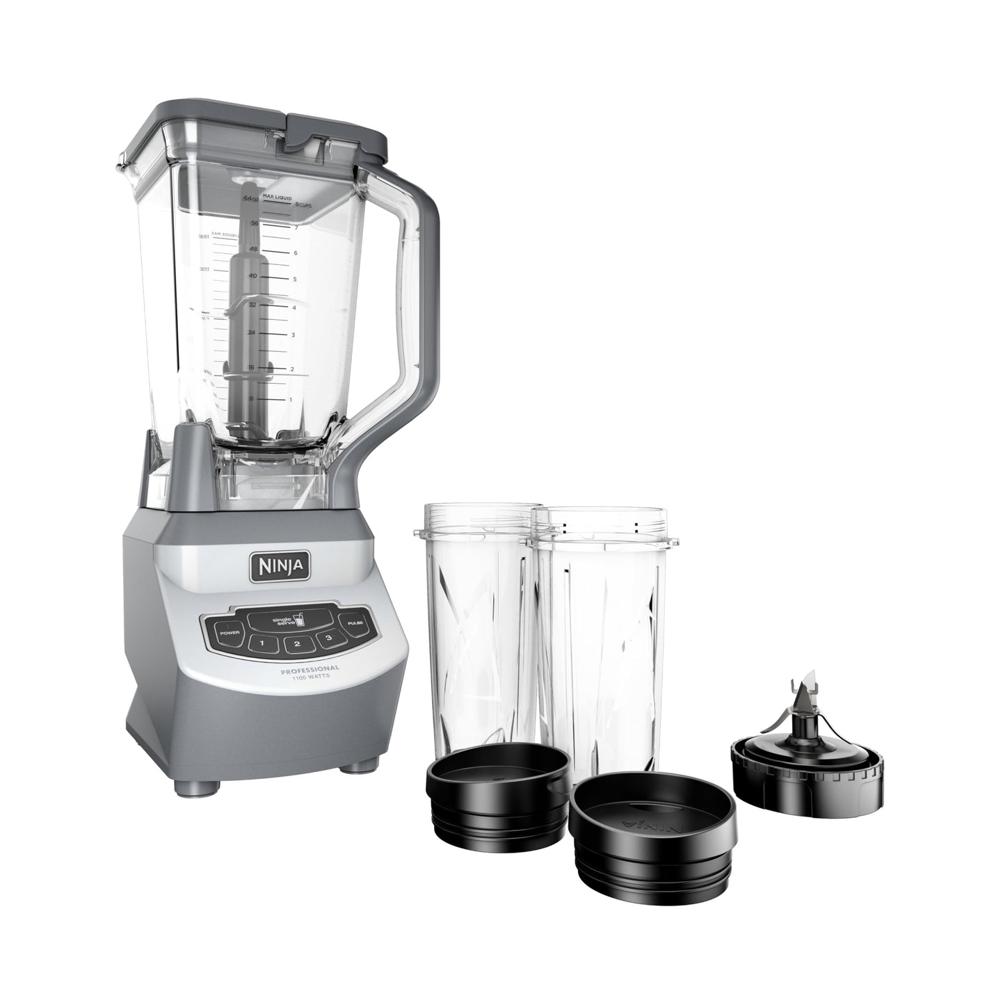 Ninja Mega Kitchen System, 1500W, 72 oz. Full-Size Blender & 8-Cup Food Processor with (2) 16 oz. To-Go Cups, Total Crushing Technology - Smoothies, Ice Crushing, Purees, Dough & More, Black, BL770
