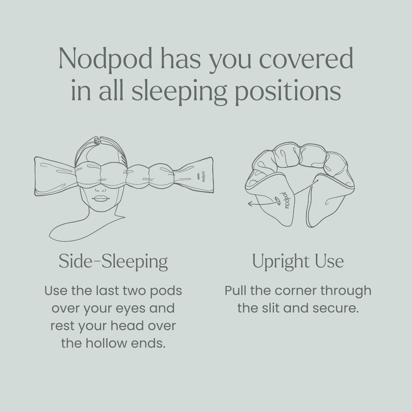 Nodpod Gentle Pressure Sleep Mask | Patented Light Blocking Design for Sleeping, Traveling & Relaxation - Black Onyx