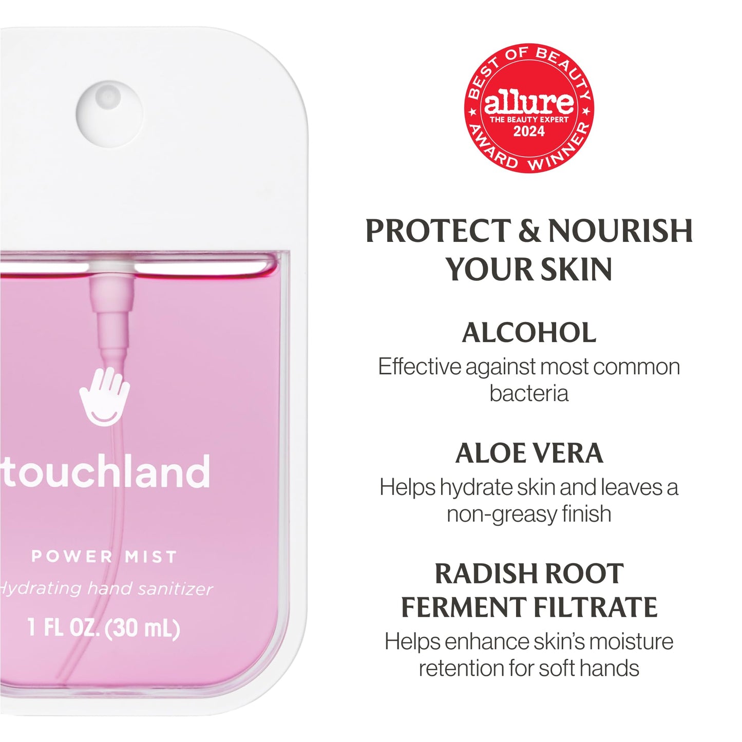 Touchland Special Edition Confetti Cake Mist + Frosted Sparkle Case Set, Scented & Stylish Hydrating Hand Sanitizer Spray Bundle, Travel Size, Dye Free, Amazon Exclusive