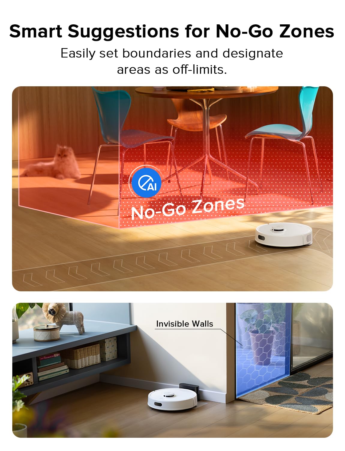 roborock Q10 S5+ Robot Vacuum and Mop, 10,000Pa Suction, Upgraded from Q8 max+, 70 Days Self-Emptying, Obstacle Avoidance, Sonic Mopping, Dual Anti-Tangle Design, Auto Mop Lifting, Ideal for Pet Hair