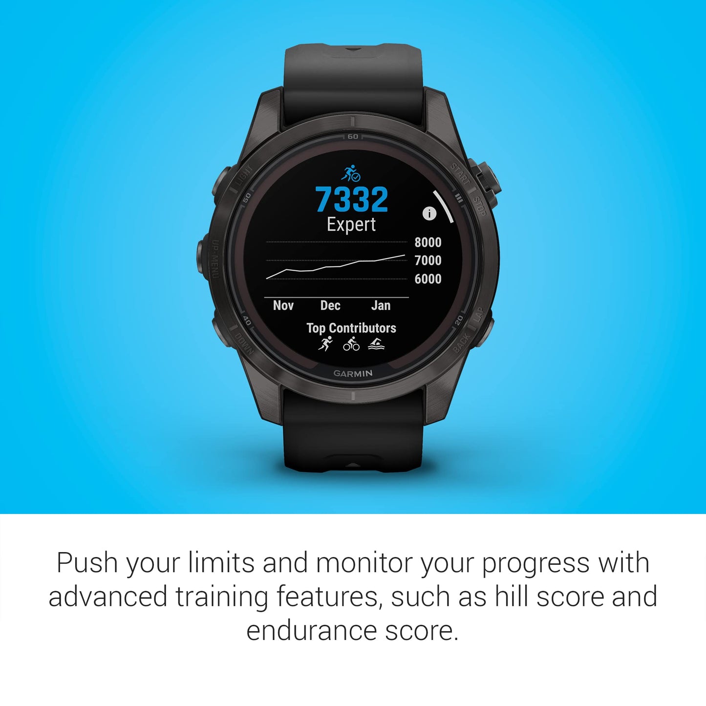 Garmin fēnix 7 Pro Sapphire Solar, Multisport GPS Smartwatch, Built-in Flashlight, Solar Charging Capability, Black