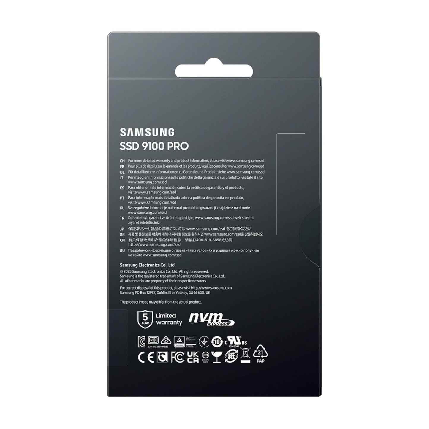 Samsung SSD 9100 PRO 4TB, PCIe 5.0x4 M.2 2280, Seq. Read Speeds Up to 14,800MB/s, Best for AI Computing, Gaming, and Heavy Duty Workstations (MZ VAP4T0B/AM)