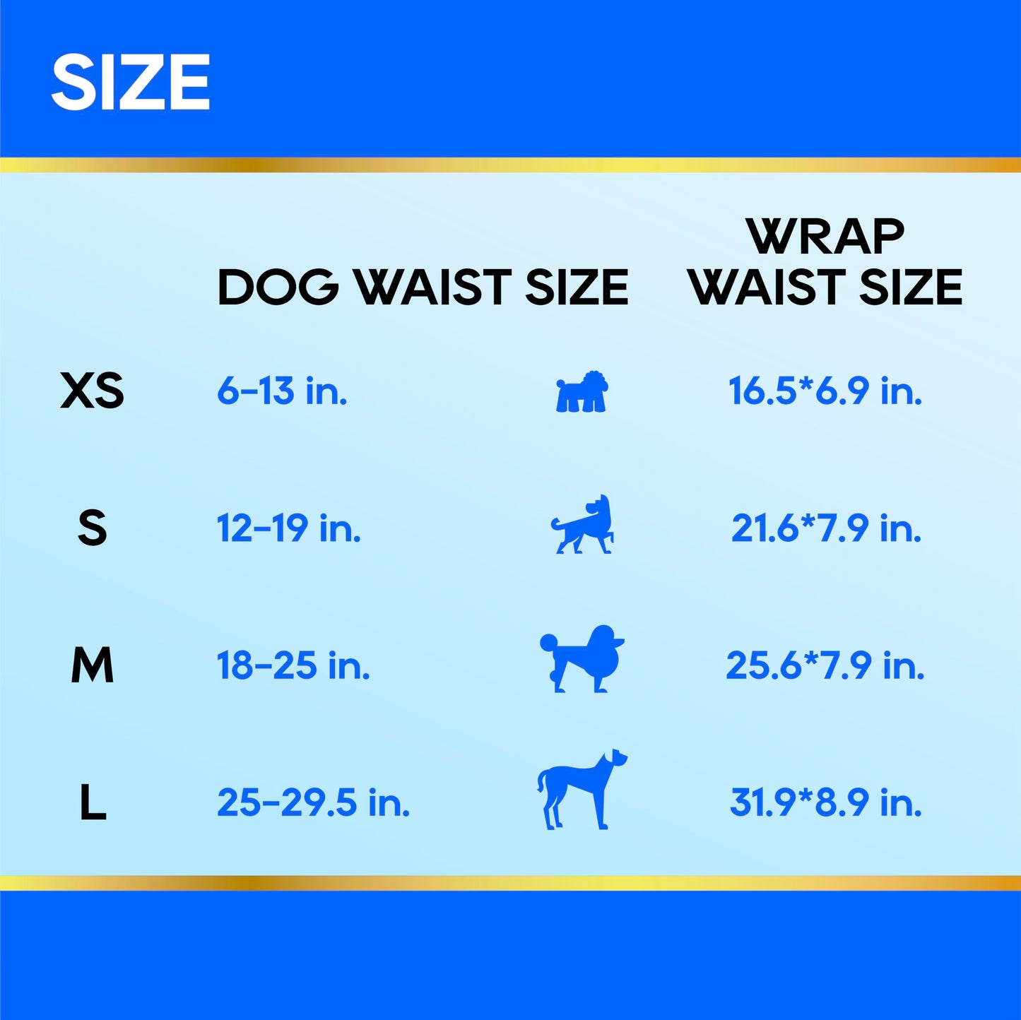 HONEY CARE All-Absorb A26 Male Dog Wrap, 50 Count, Small