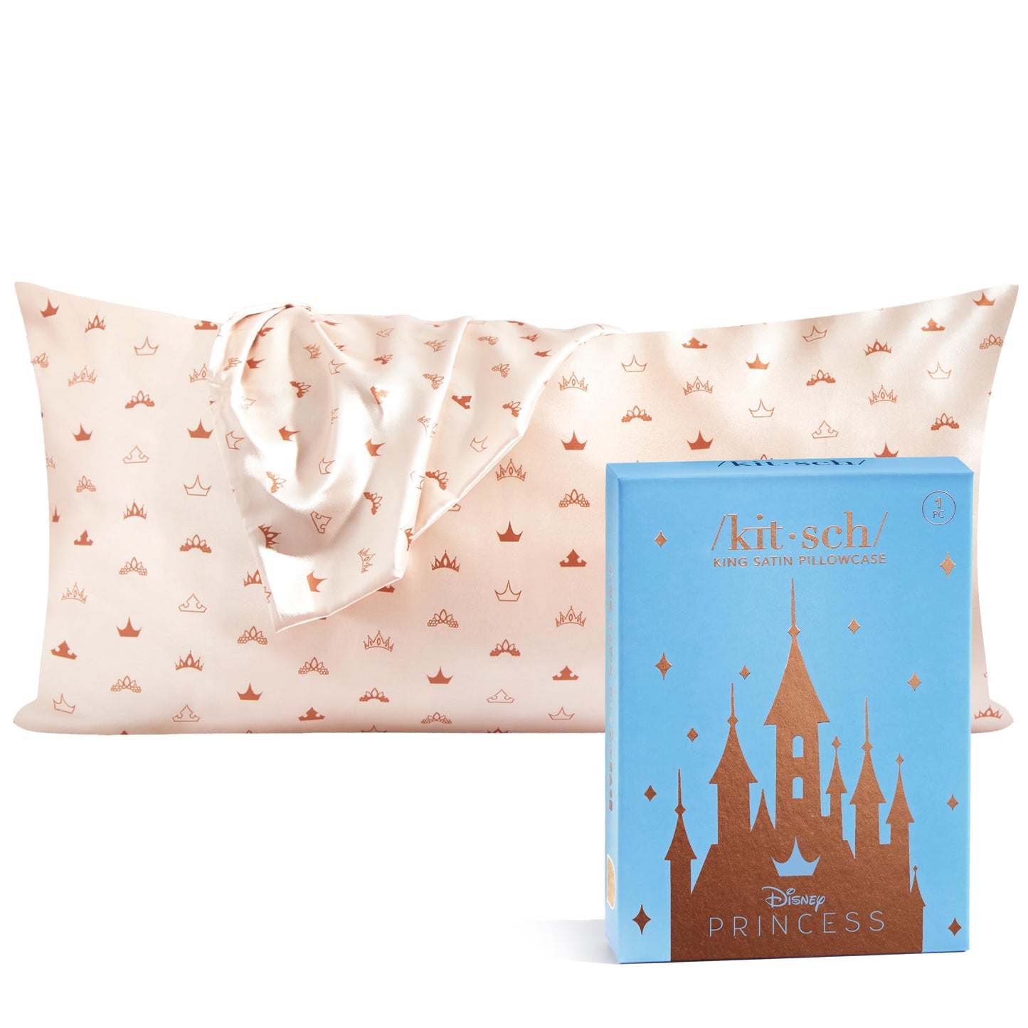 Kitsch x Elf North Pole - Satin Pillowcase with Zipper for Hair & Skin – Softer Than Silk, Cooling Pillow case, Wrinkle-Free, Machine Washable, Queen/Standard (19x26)