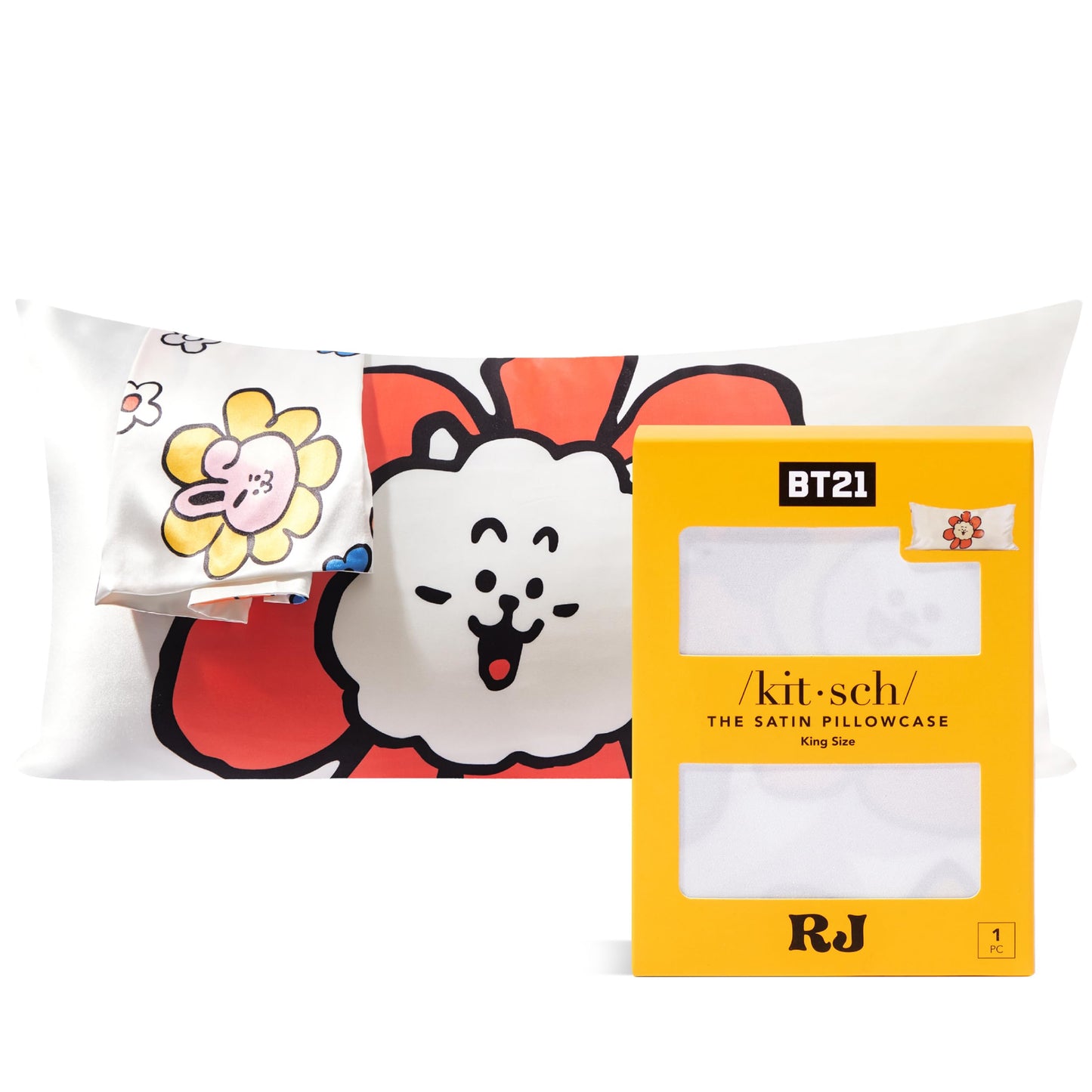 Kitsch x Elf North Pole - Satin Pillowcase with Zipper for Hair & Skin – Softer Than Silk, Cooling Pillow case, Wrinkle-Free, Machine Washable, Queen/Standard (19x26)