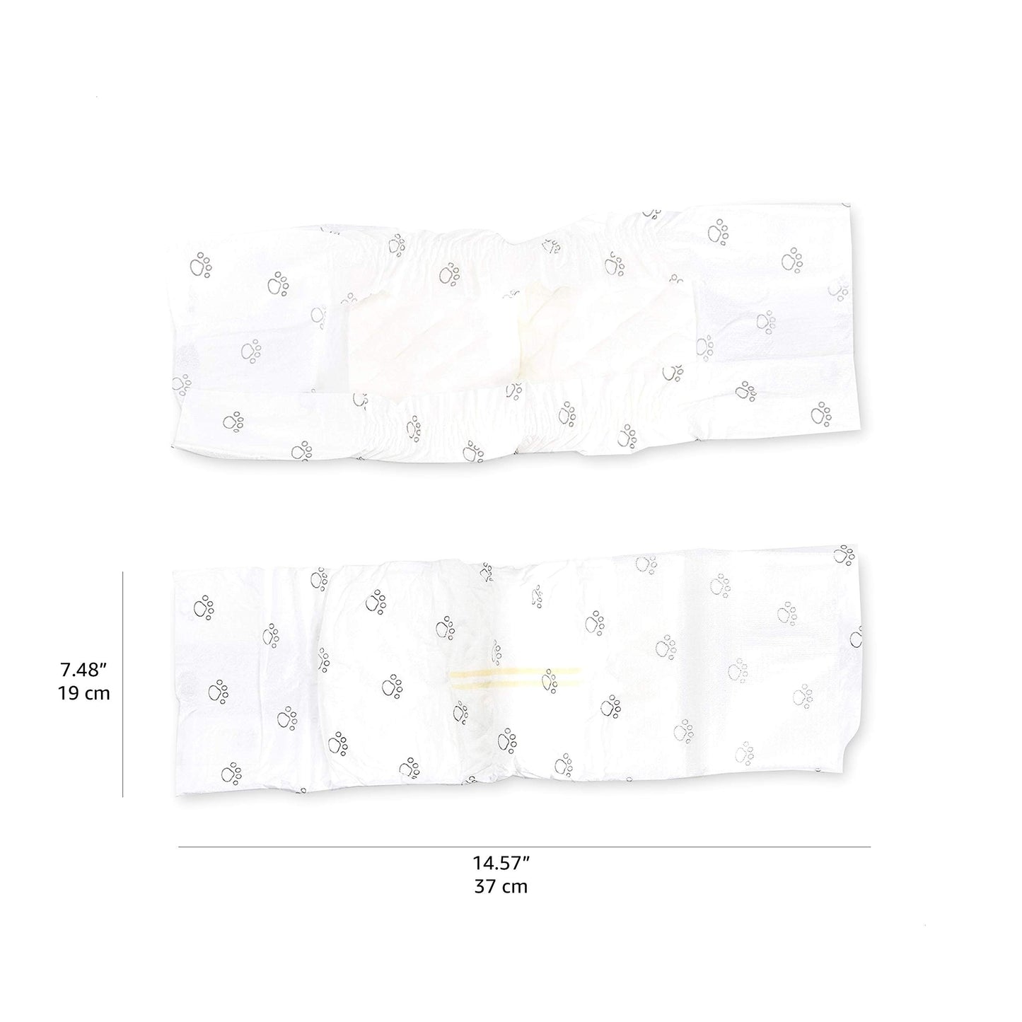 Amazon Basics Male Dog Diapers, 30 Count, Small, Ultra Absorbent Disposable Wrap with Secure Fit, Leakproof and Comfortable