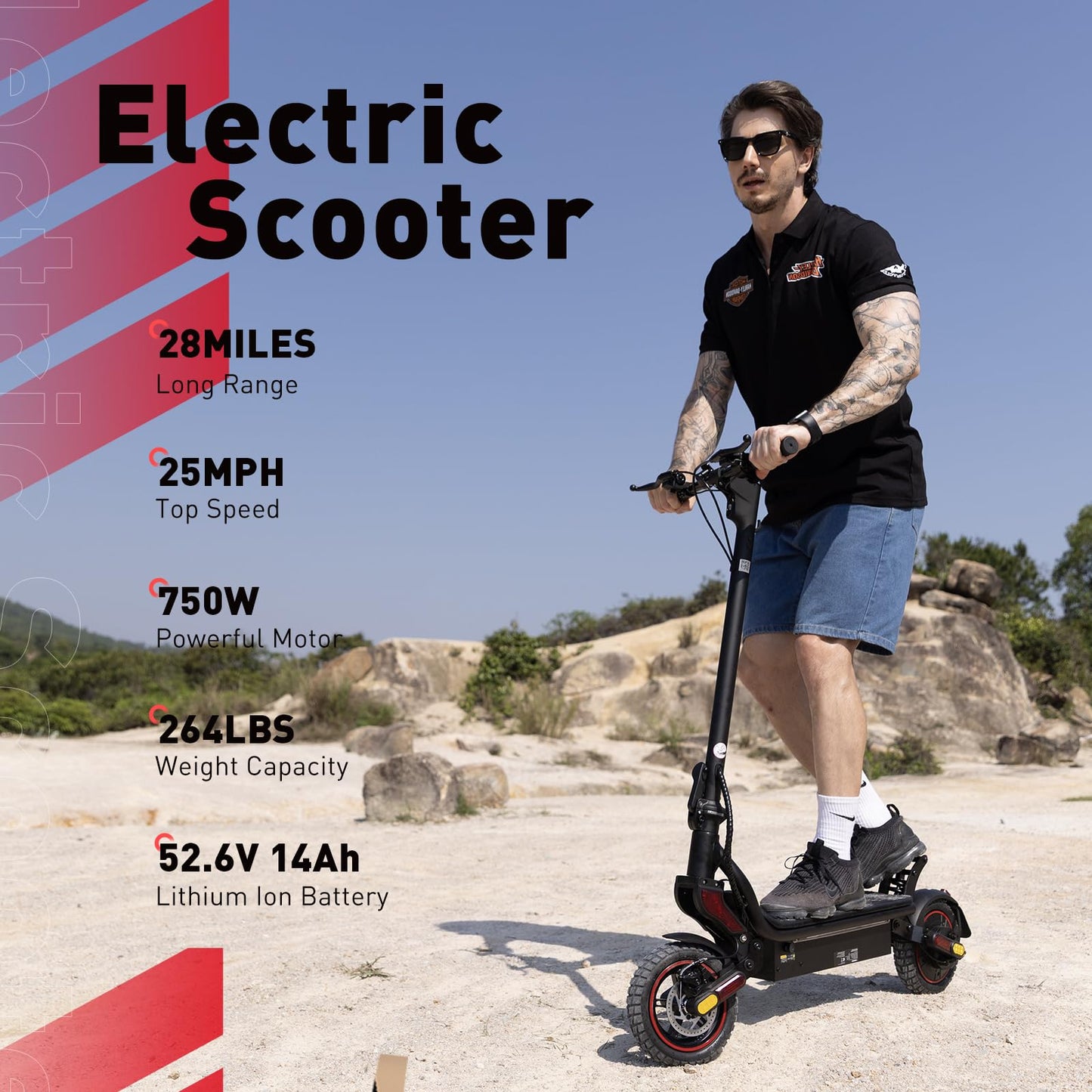 iScooter Electric Scooter Adults & Big Kids, 500/650 Peak Power, Up to 15/18/25 Miles Range, 19/22/25 MPH Top Speed, Cruise Control, Dual Braking System, Foldable E Scooter for Commuting & Campus Use