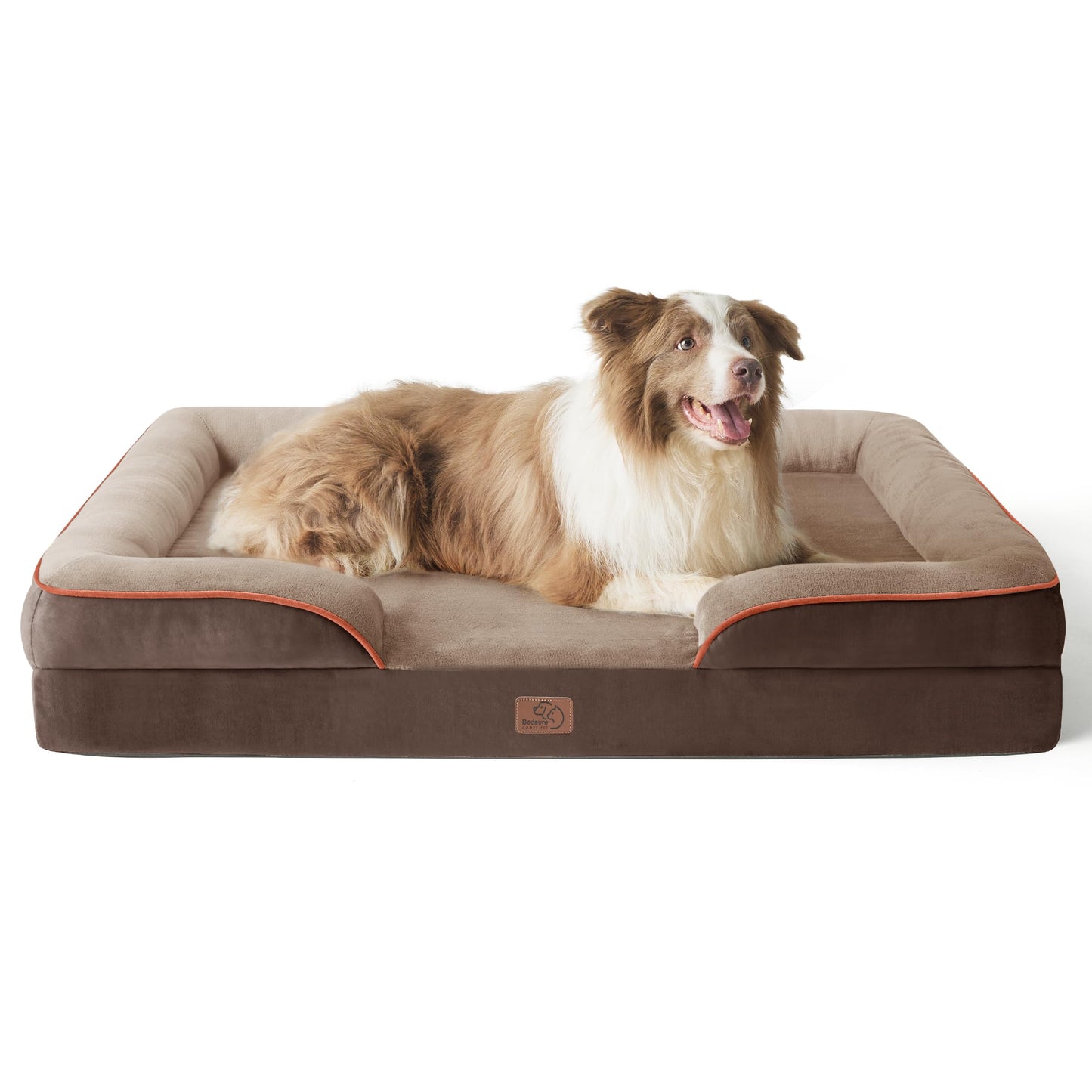 Bedsure Orthopedic Dog Beds Large Sized Dog - Washable Large Dog Cat Bed Waterproof, Comfort Dogs Couch Sofa with Washable Removable Cover, Pet Bed with Nonskid Bottom, Grey, 35"