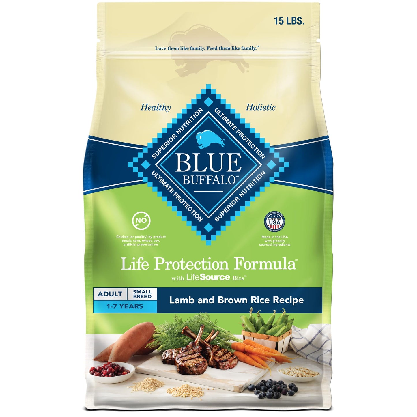 Blue Buffalo Life Protection Formula Natural Adult Small Breed Dry Dog Food, Chicken and Brown Rice 5-lb Trial Size Bag