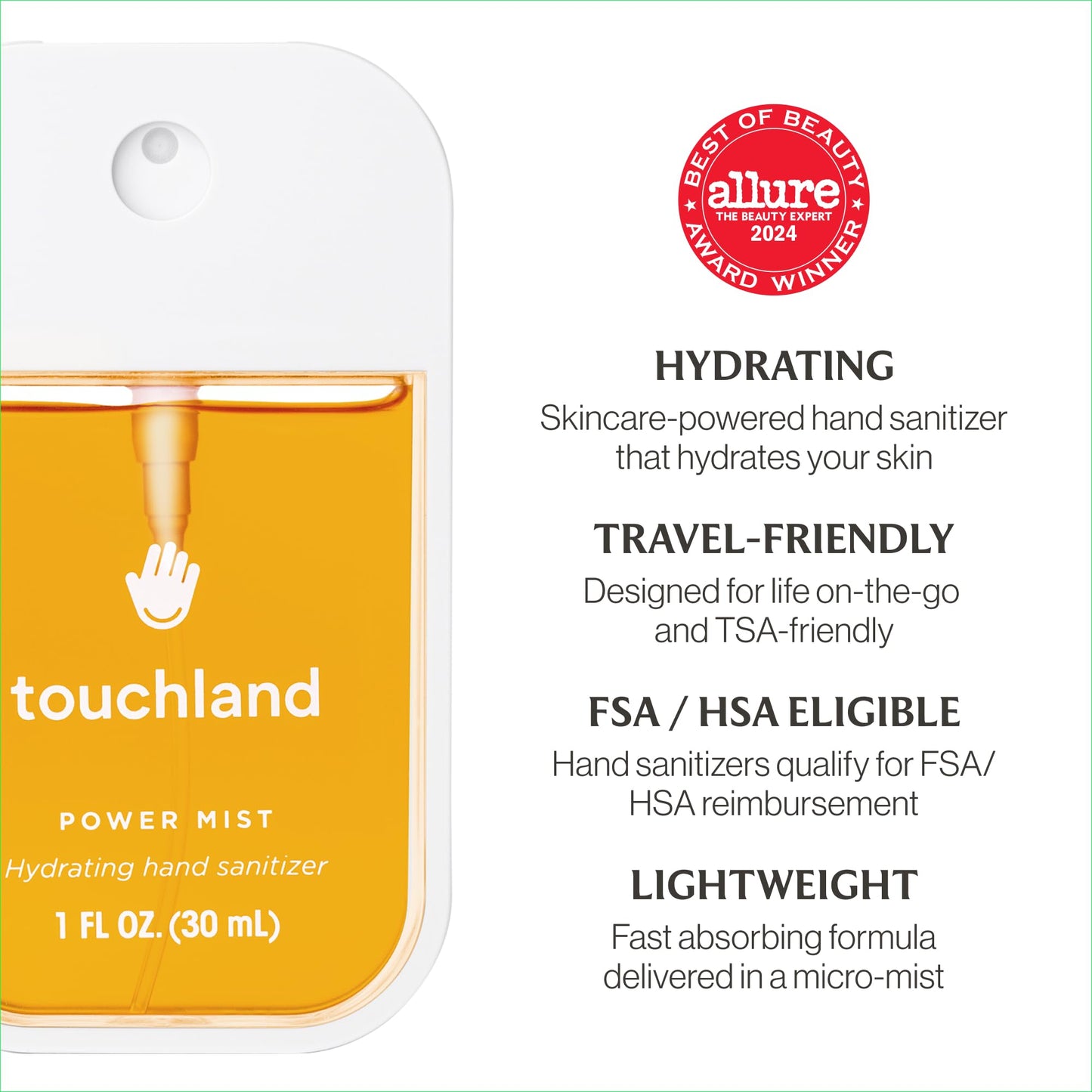 Touchland Special Edition Confetti Cake Mist + Frosted Sparkle Case Set, Scented & Stylish Hydrating Hand Sanitizer Spray Bundle, Travel Size, Dye Free, Amazon Exclusive