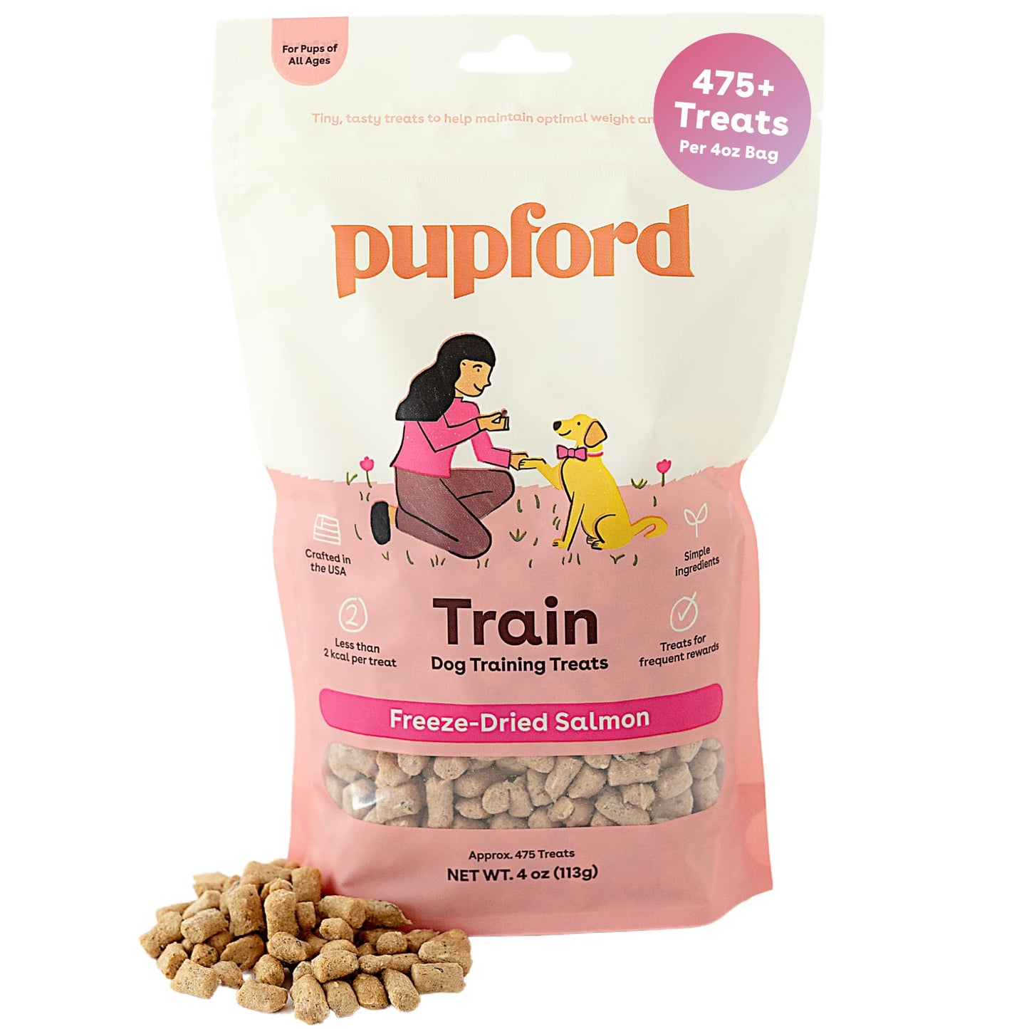 Pupford Freeze Dried Training Treats for Dogs & Puppies, 475+ Three Ingredient Bites (Beef Liver, 4 oz)