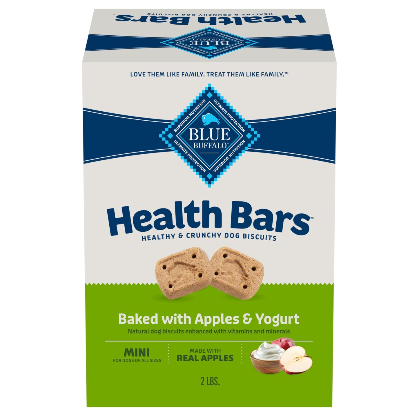 Blue Buffalo Health Bars Crunchy Dog Biscuits, Oven-Baked With Natural Ingredients, Pumpkin & Cinnamon, 16-oz Bag