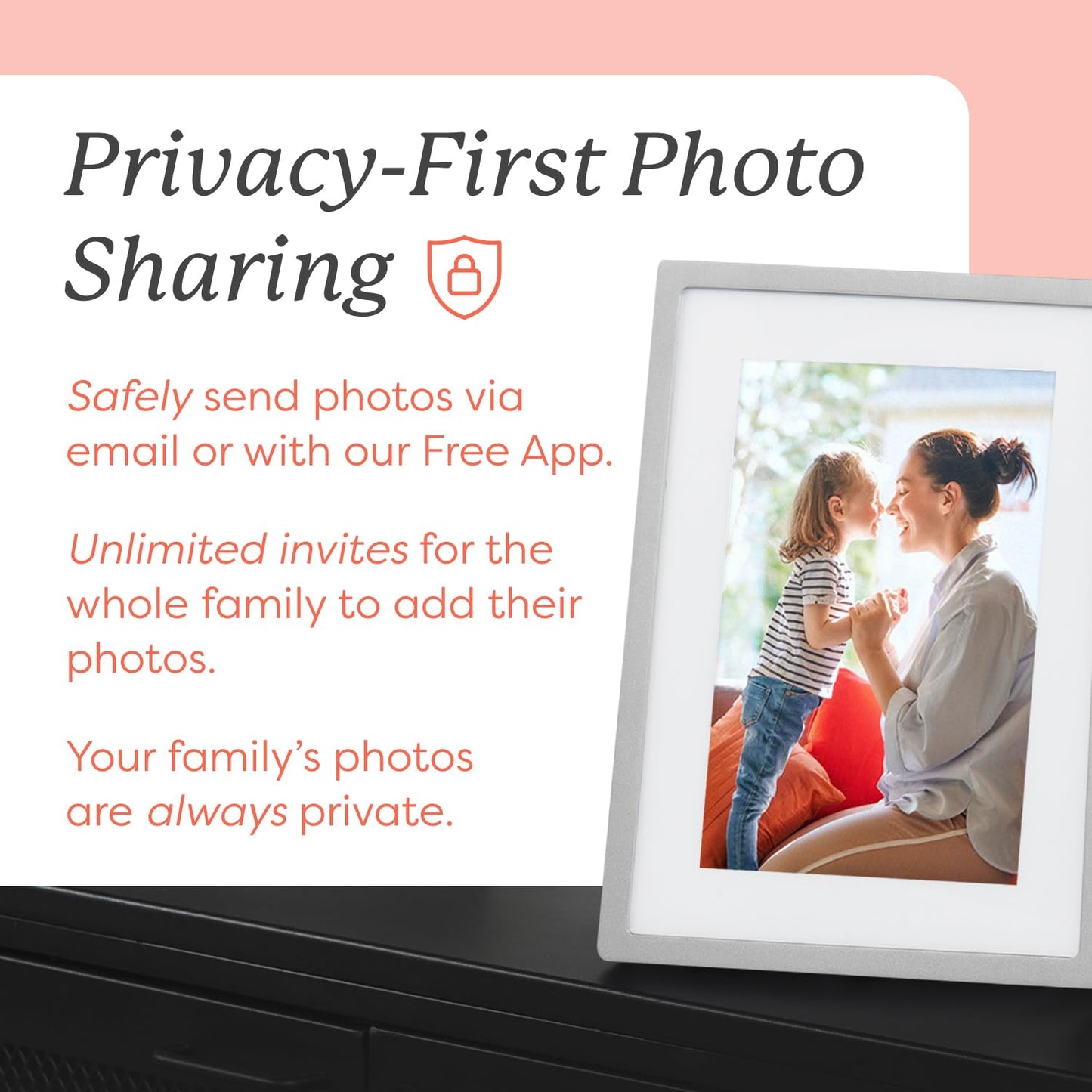 Skylight Frame – WiFi Digital Picture Frame Customer Support, Touch Screen Digital Photo Frame with Easy Setup, Photo Gifts for Parents and Grandparents - 10 Inch Black