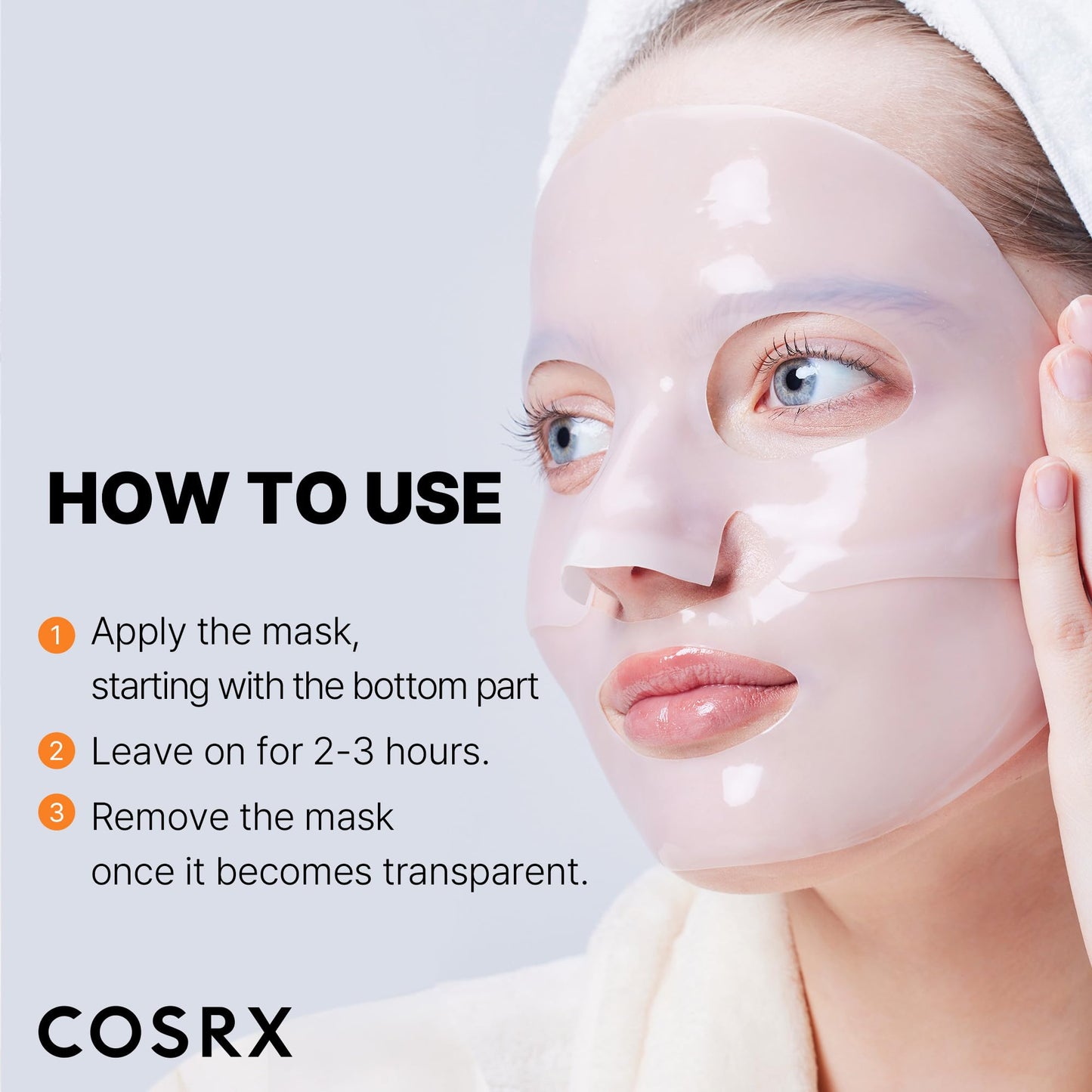 COSRX Advanced Snail Mucin Glass Glow Hydrogel Face Masks Skincare 3 EA, Collagen Face Mask, Travel Essentials, Overnight Face Mask, Korean Skin Care, Stocking Stuffers for Women