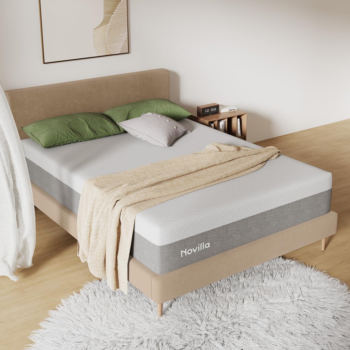 Novilla Full Size Mattress, 10 inch Full Gel Memory Foam Mattress for Cool Night & Pressure Relief, Medium Firm in a Box, Bliss
