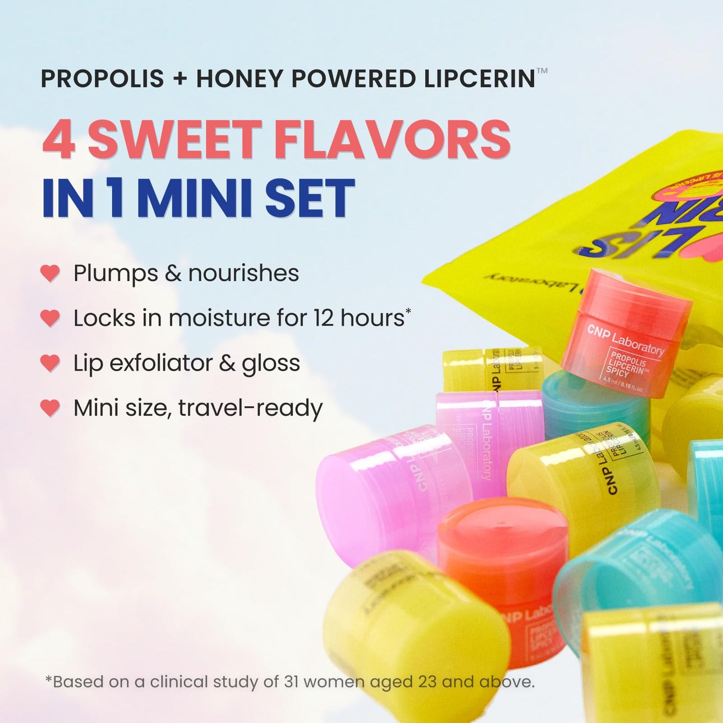 CNP Honey Lip Butter - Propolis Lipcerin™ 01 Original, Hydrating Overnight Manuka Lip Balm & Mask, 12hr Long-Lasting Moisture, Stocking Stuffers, Gifts for Women, 0.5 fl.oz.