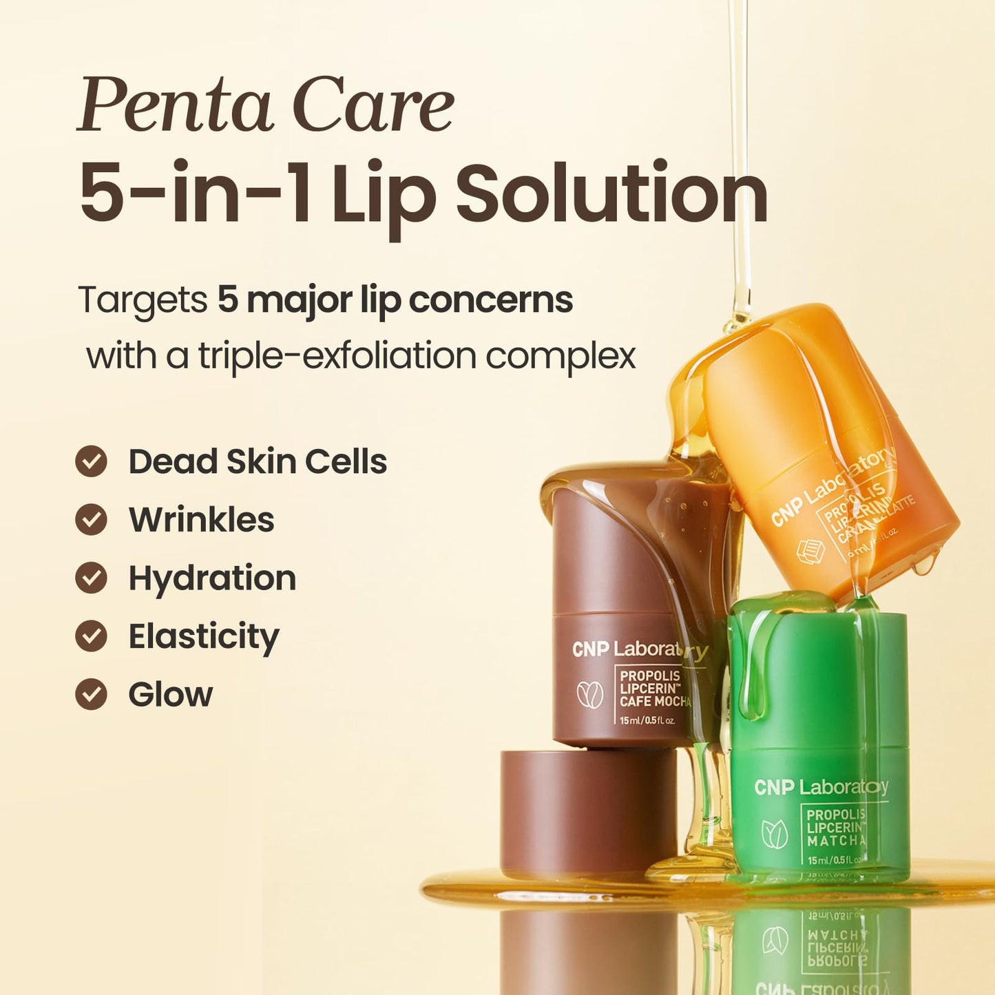 CNP Honey Lip Butter - Propolis Lipcerin™ 01 Original, Hydrating Overnight Manuka Lip Balm & Mask, 12hr Long-Lasting Moisture, Stocking Stuffers, Gifts for Women, 0.5 fl.oz.