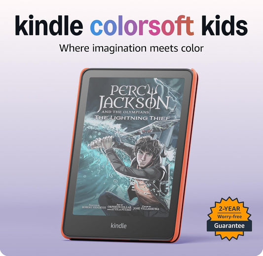 Amazon Kindle Colorsoft Kids 16GB (newest model) – First Kindle for kids in color, with cover - Fantasy River