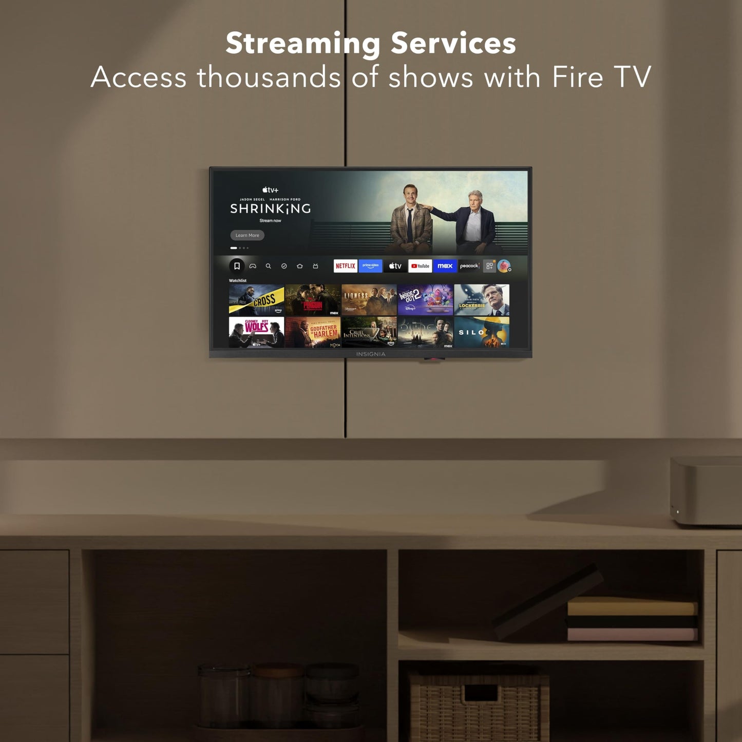 INSIGNIA 40" Class F40 Series LED Full HD Smart Fire TV, Voice Remote with Alexa, Free & Live TV