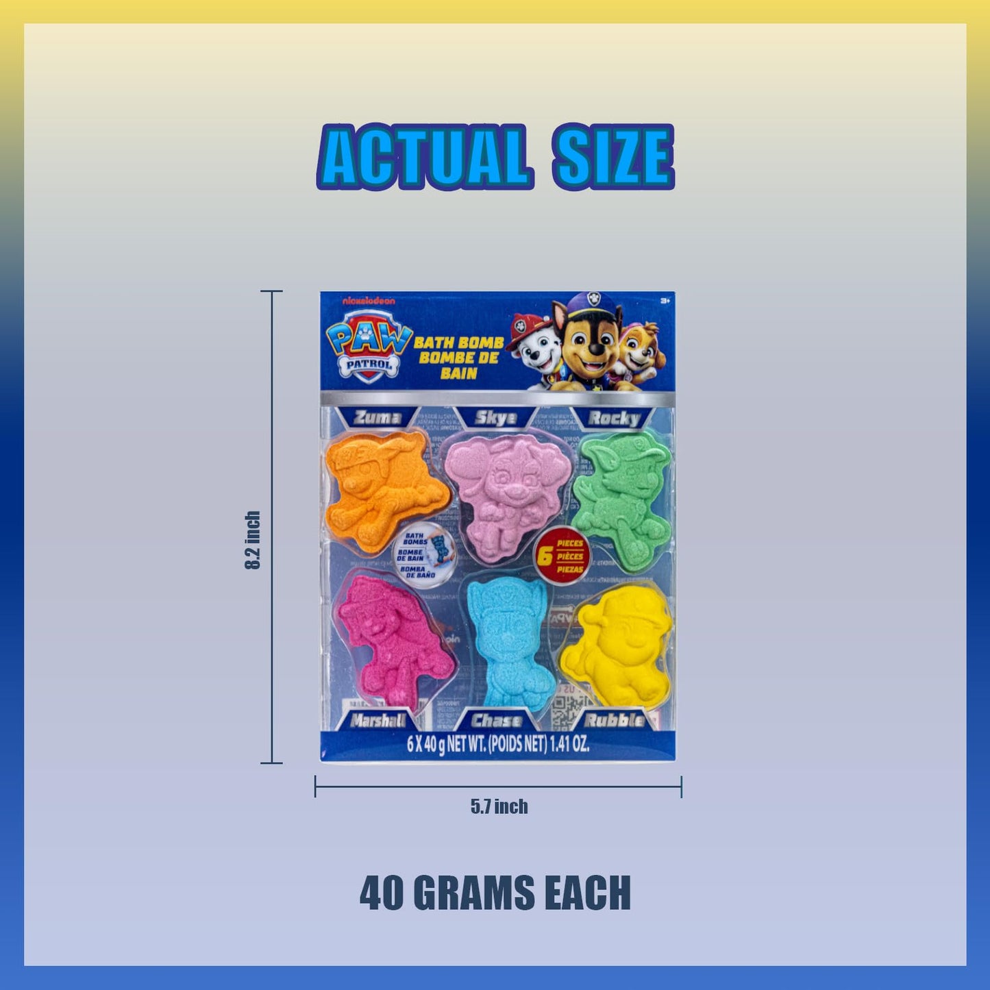 Hot Wheels 6 Piece Bath Bombs for Kids, Bubble Gum Scented, Bath Toys for Kids, Ages 3+, by Townley Girl