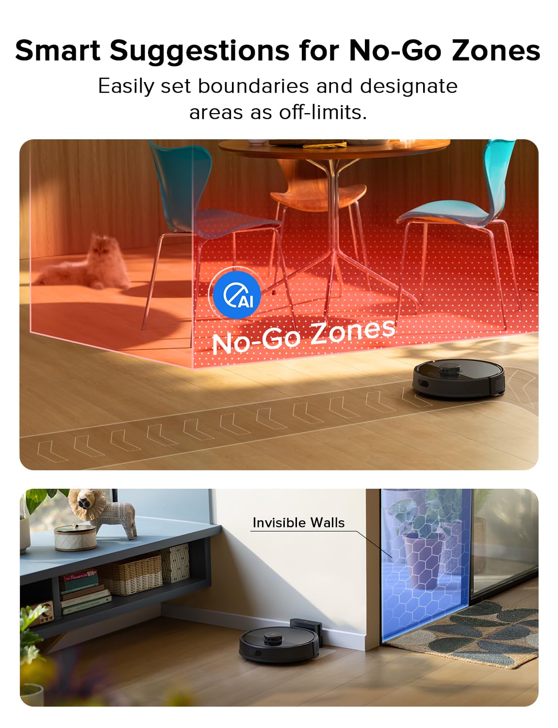 roborock Q10 S5+ Robot Vacuum and Mop, 10,000Pa Suction, Upgraded from Q8 max+, 70 Days Self-Emptying, Obstacle Avoidance, Sonic Mopping, Dual Anti-Tangle Design, Auto Mop Lifting, Ideal for Pet Hair