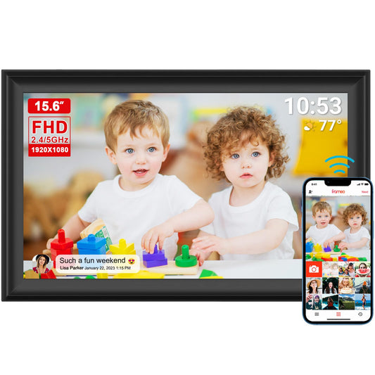 32GB FRAMEO 10.1 Inch Smart WiFi Digital Photo Frame 1280x800 IPS LCD Touch Screen, Auto-Rotate Portrait and Landscape, Built in 32GB Memory, Share Moments Instantly via Frameo App from Anywhere