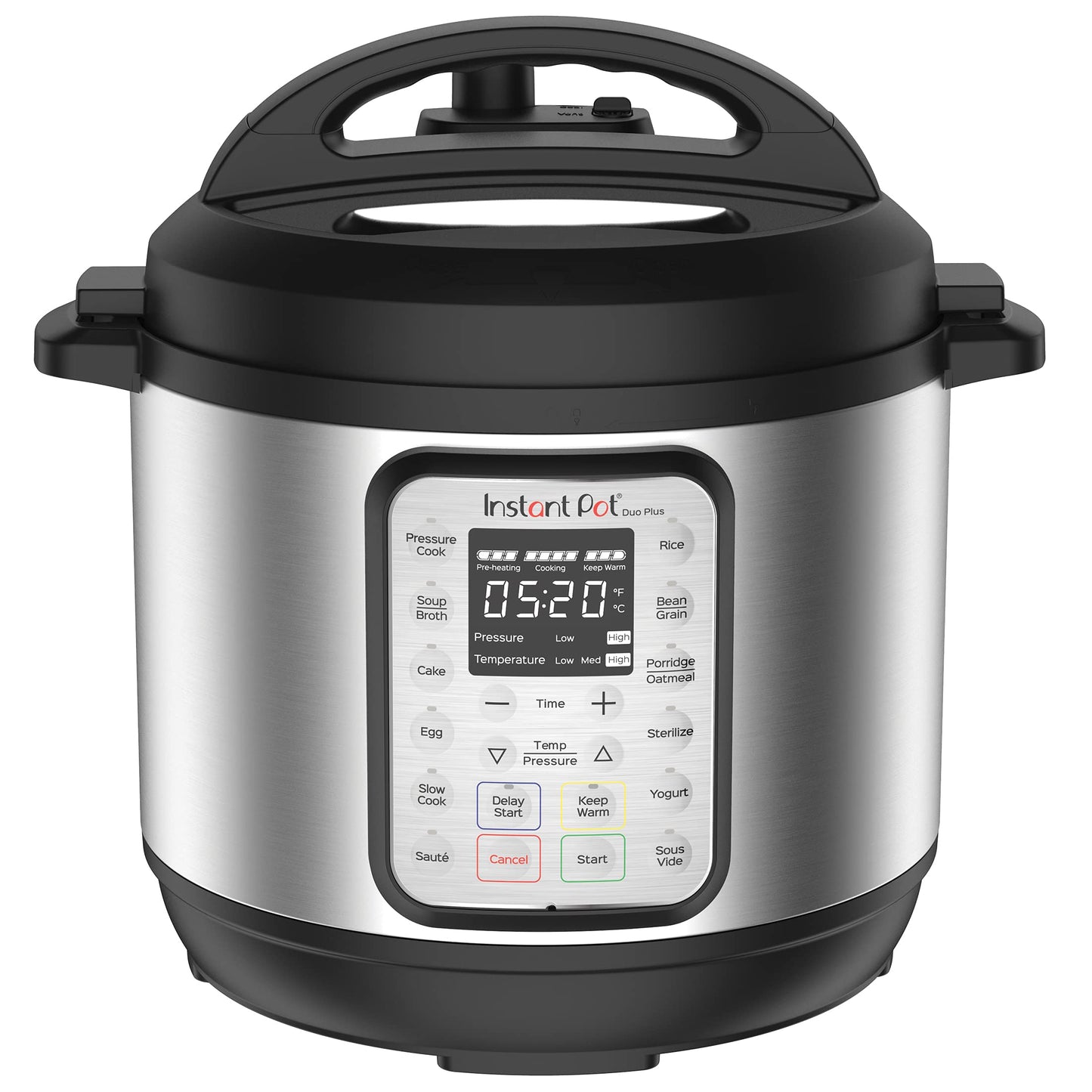 Instant Pot Duo Plus 9-in-1 Multicooker, Pressure Cooker, Slow Cook, Rice Maker, Steamer, Sauté, Yogurt, Warmer & Sterilizer, Includes App With Over 800 Recipes, Stainless Steel, 6 Quarts