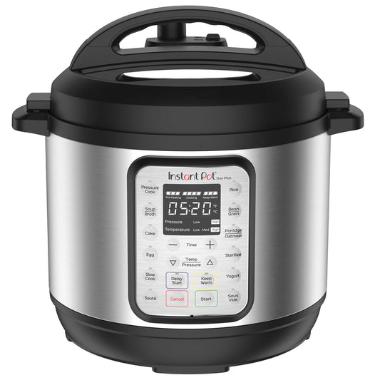 Instant Pot Duo Plus 9-in-1 Multicooker, Pressure Cooker, Slow Cook, Rice Maker, Steamer, Sauté, Yogurt, Warmer & Sterilizer, Includes App With Over 800 Recipes, Stainless Steel, 6 Quarts