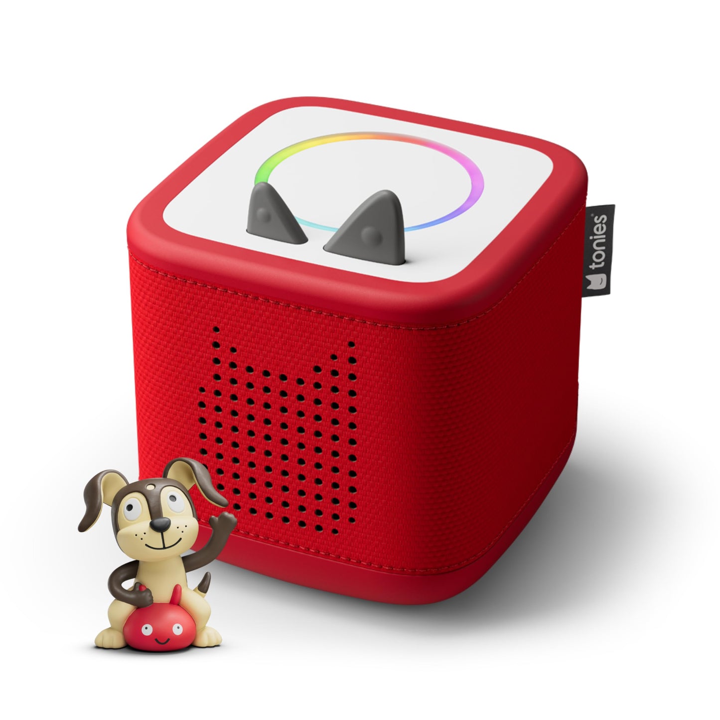 Toniebox 2 Audio Player Starter Set for Kids 1+ with Playtime Puppy - Sunset Red