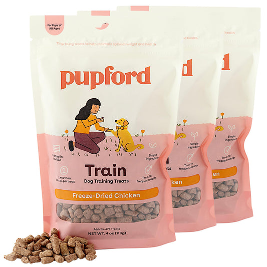 Pupford Freeze Dried Training Treats for Dogs & Puppies, 475+ Three Ingredient Bites (Beef Liver, 4 oz)