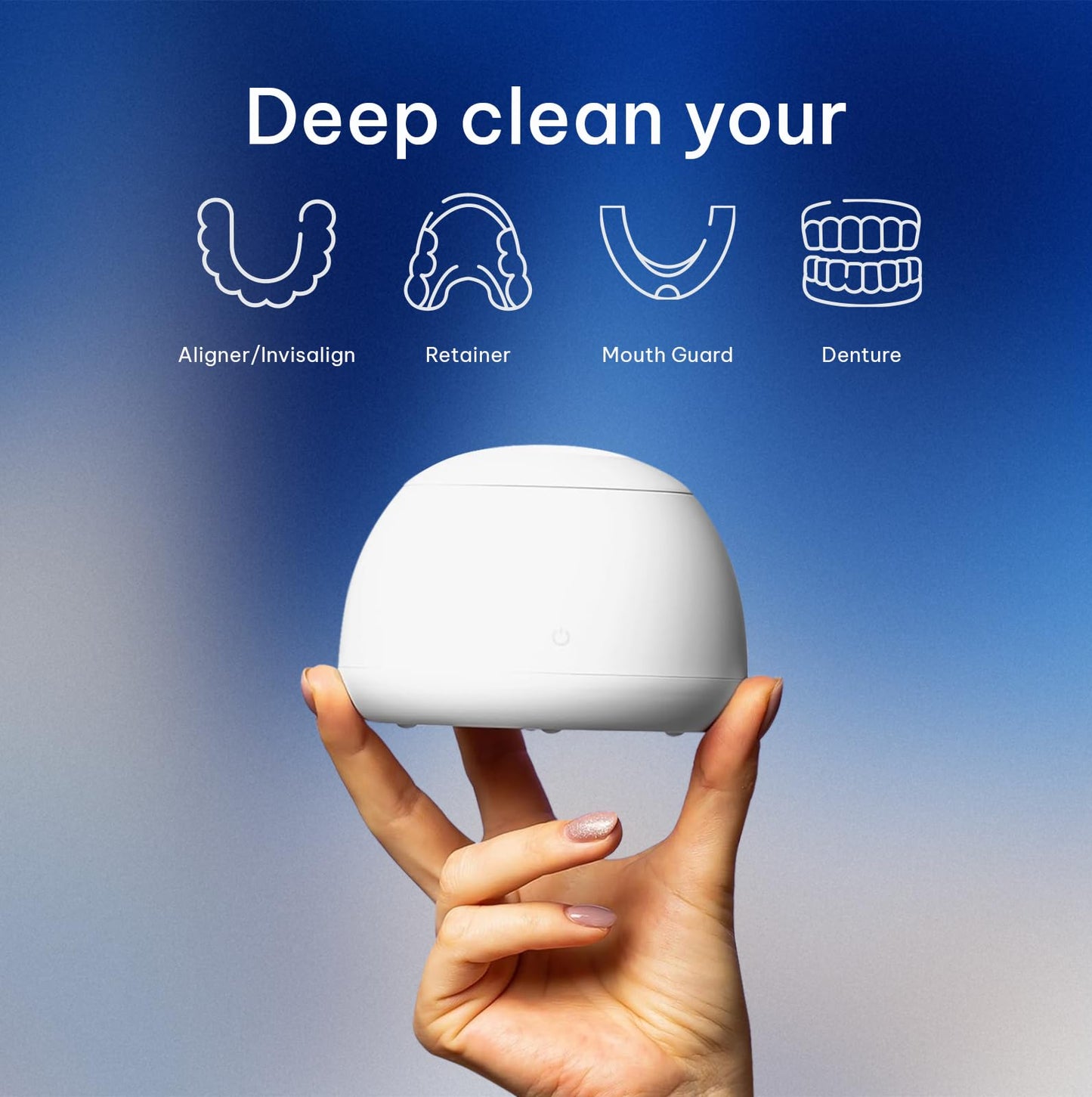 Zima Dental Pod: Ultrasonic Retainer Cleaner. The Original Retainer Cleaner Machine, Aligner Cleaner, Nightguard Cleaner, Mouthguard Cleaner, Denture Cleaner. Ultrasonic Cleaner For Oral Dental Care