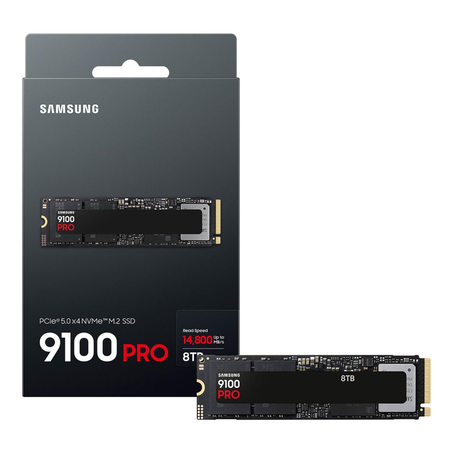 Samsung SSD 9100 PRO 4TB, PCIe 5.0x4 M.2 2280, Seq. Read Speeds Up to 14,800MB/s, Best for AI Computing, Gaming, and Heavy Duty Workstations (MZ VAP4T0B/AM)