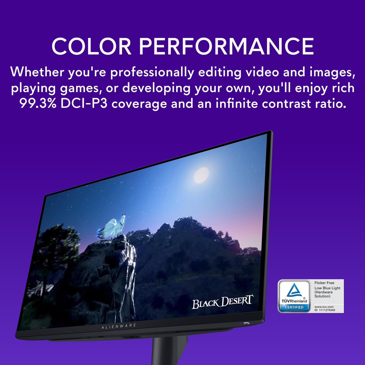 Alienware AW3423DWF Curved QD-OLED Gaming Monitor - 34-inch Quantum Dot OLED 0.1Ms 165Hz 21:9 Curved Display, 99.3% DCI-P3 Color Gamut, VESA DisplayHDR True Black 400, AMD FreeSync Premium Pro - Black