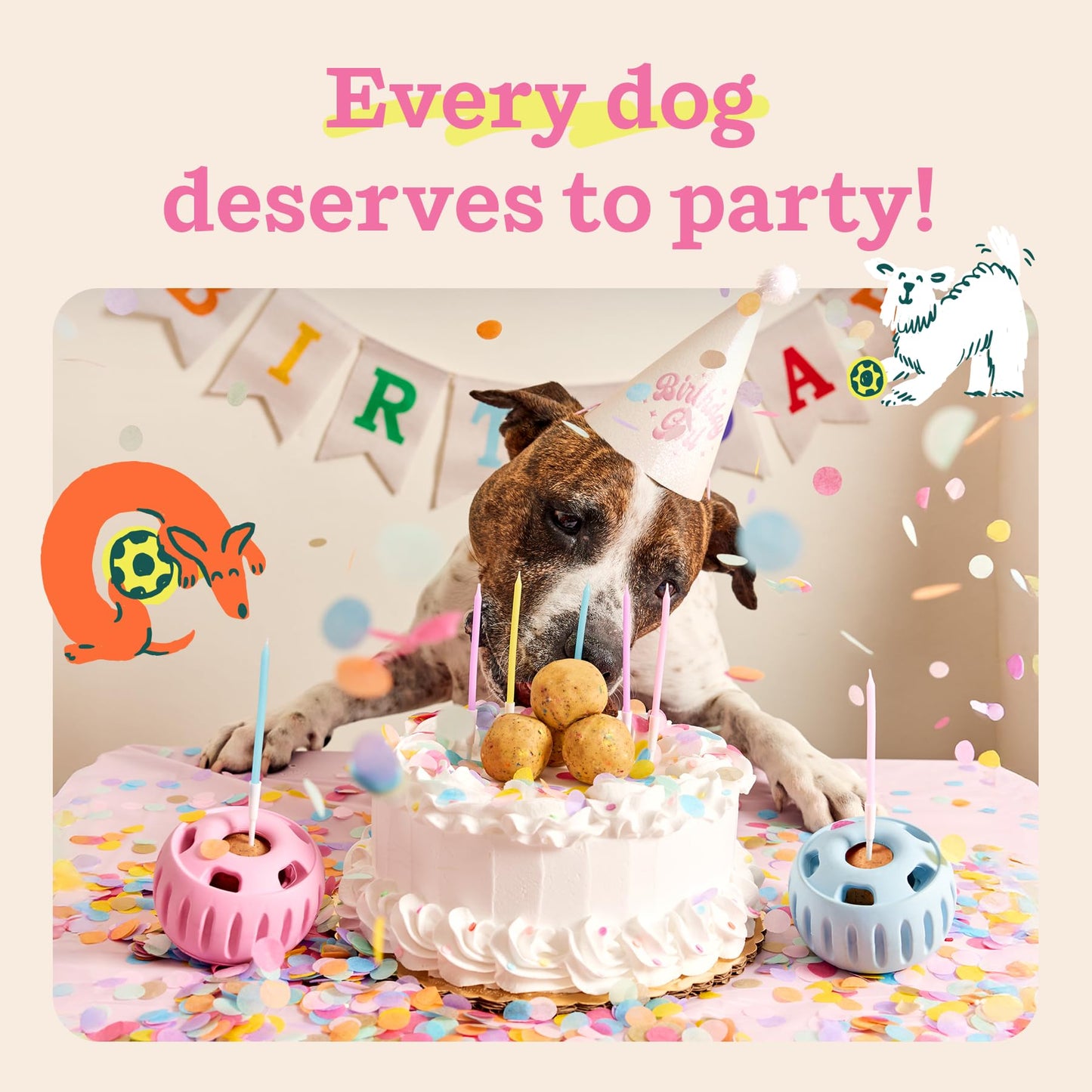 WOOF Pupsicle - Long-Lasting Interactive Dog Toy to Keep Your Pup Busy and Distracted - Safe for Dogs - Low-Mess Design - Dog Toys for Medium and Large Dogs 25-75 lbs