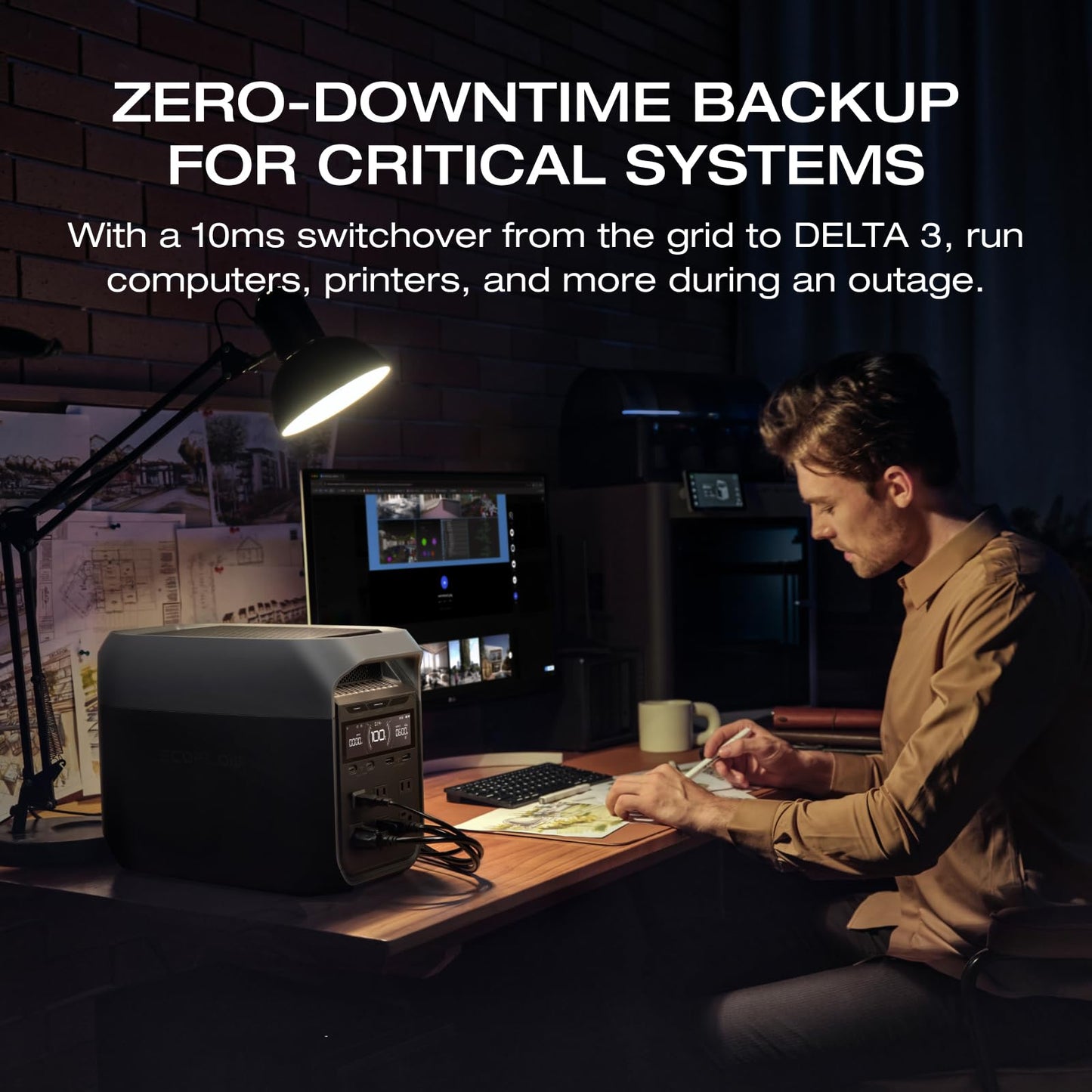 EF ECOFLOW Portable Power Station DELTA 2, 1024Wh LiFePO4 (LFP) Battery, 1800W AC/100W USB-C Output, Solar Generator(Solar Panel Optional) for Home Backup Power, Camping & RVs