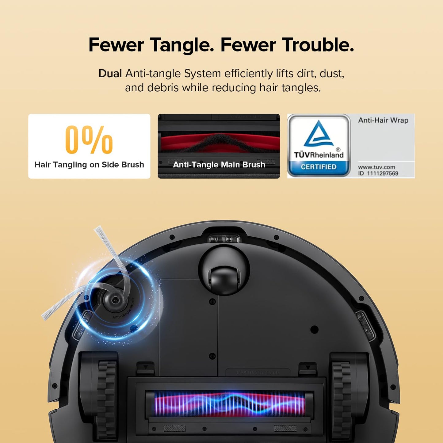 roborock Q7 M5+ Robot Vacuum and Mop, Upgraded from Q5 Max+, Up to 7-9 Weeks Self-Empty, 10000Pa Suction, Dual Anti-Tangle System for Pet Hair & Carpet, PreciSense LiDAR Navigation, App Control, Black